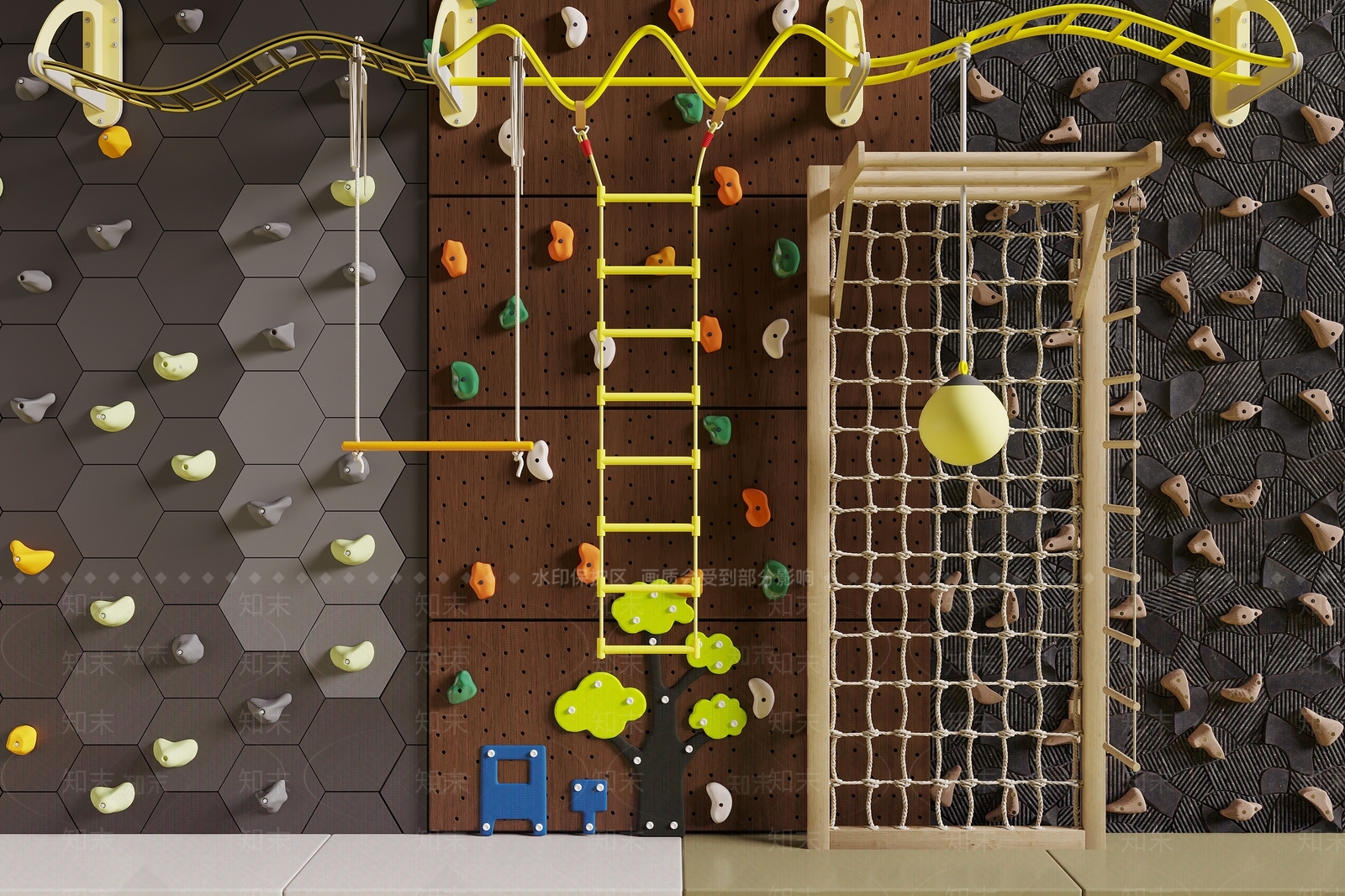 攀岩墙SU模型下载【ID:1198591901】