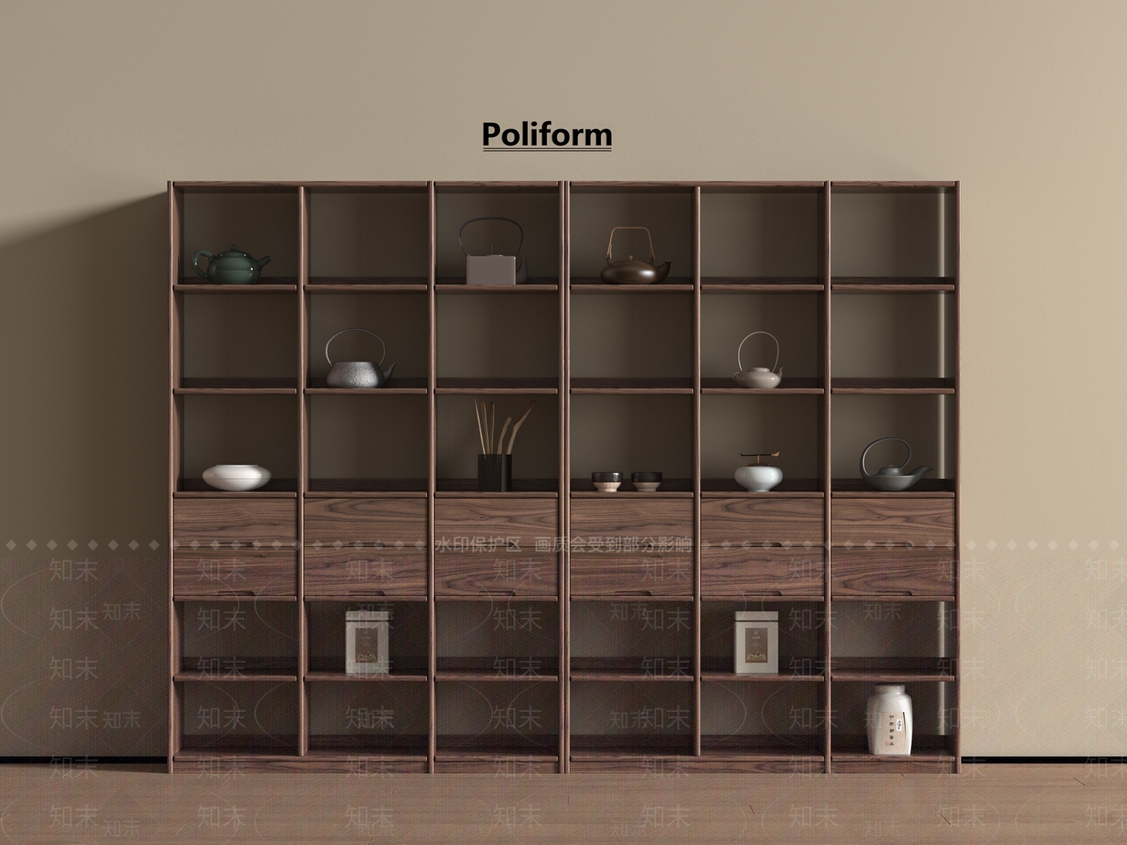 新中式博古架3D模型下载【ID:1198592203】