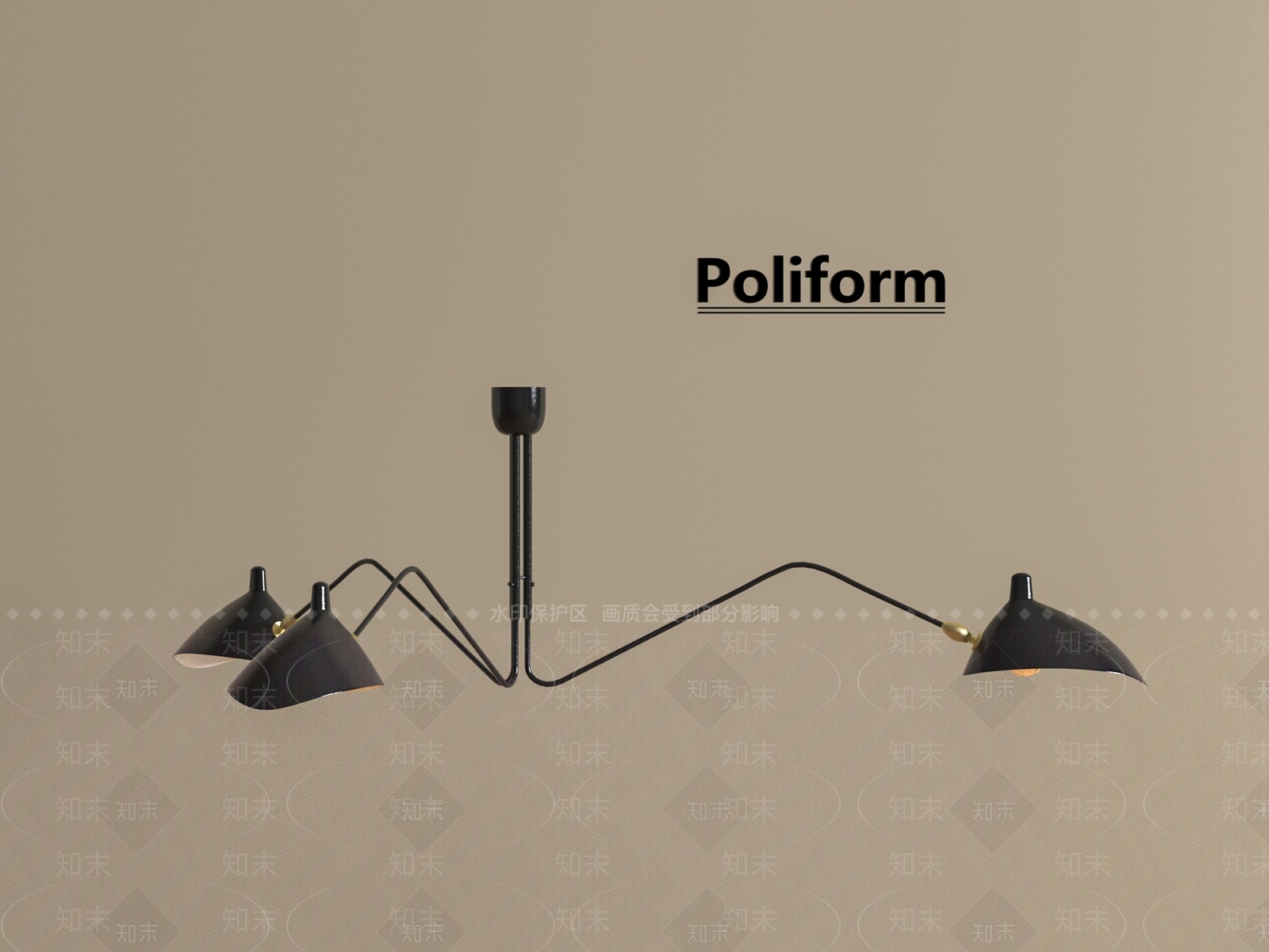 北欧中古吊灯SU模型下载【ID:1198592942】