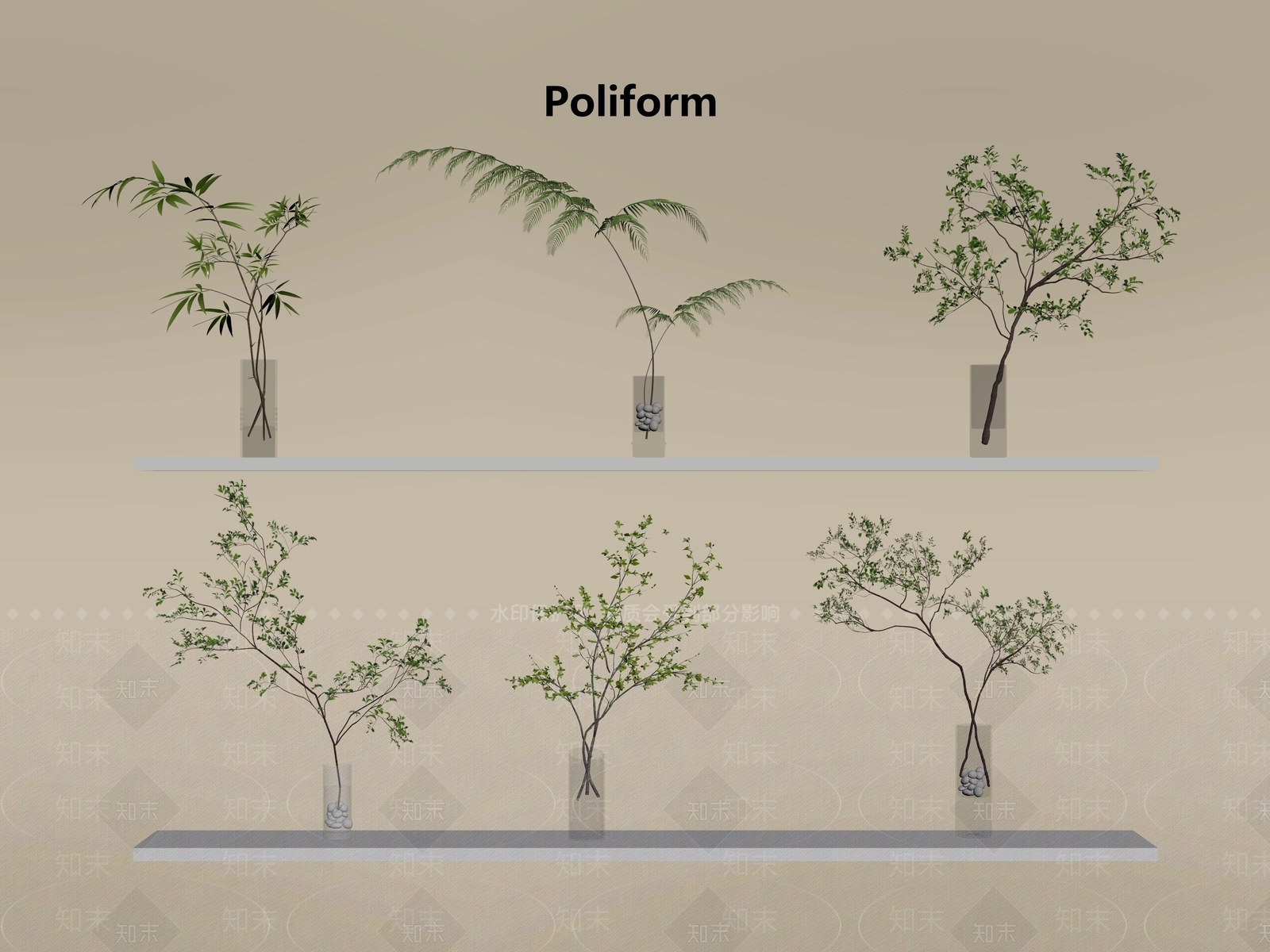 水生植物SU模型下载【ID:1198593821】