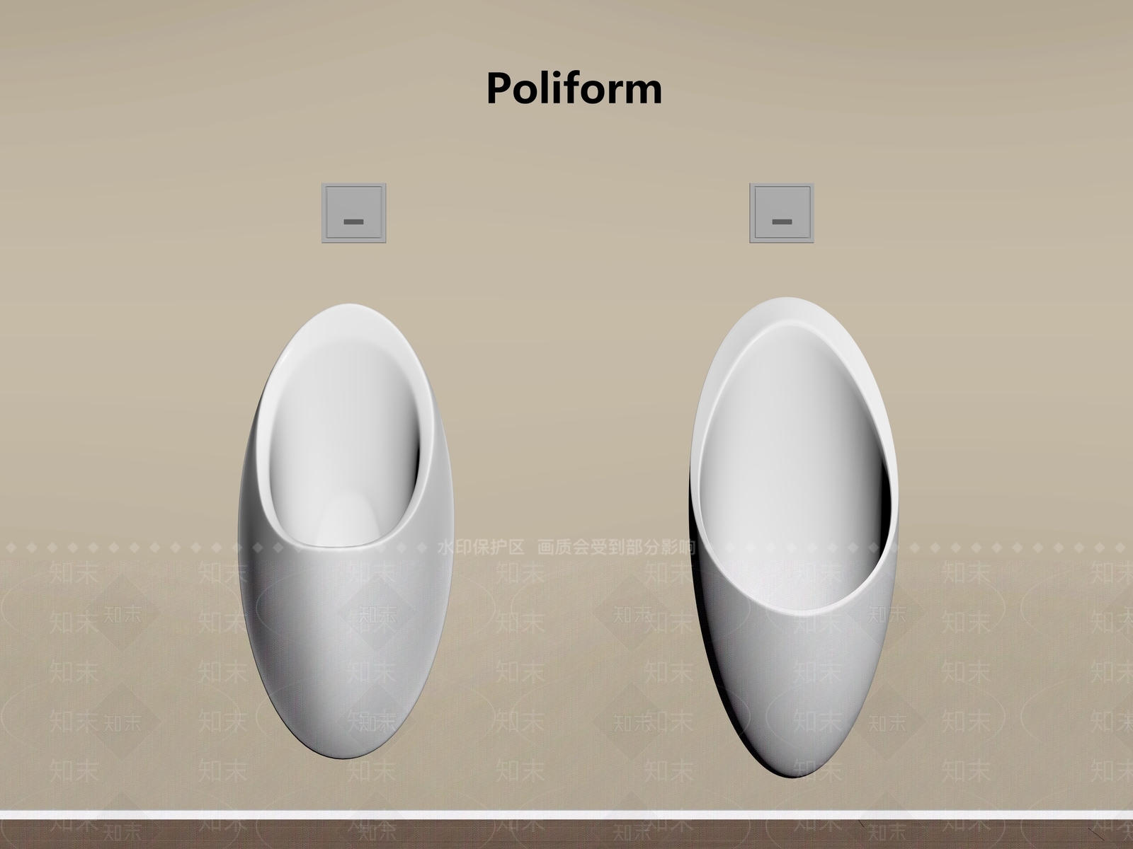小便斗SU模型下载【ID:1198595464】
