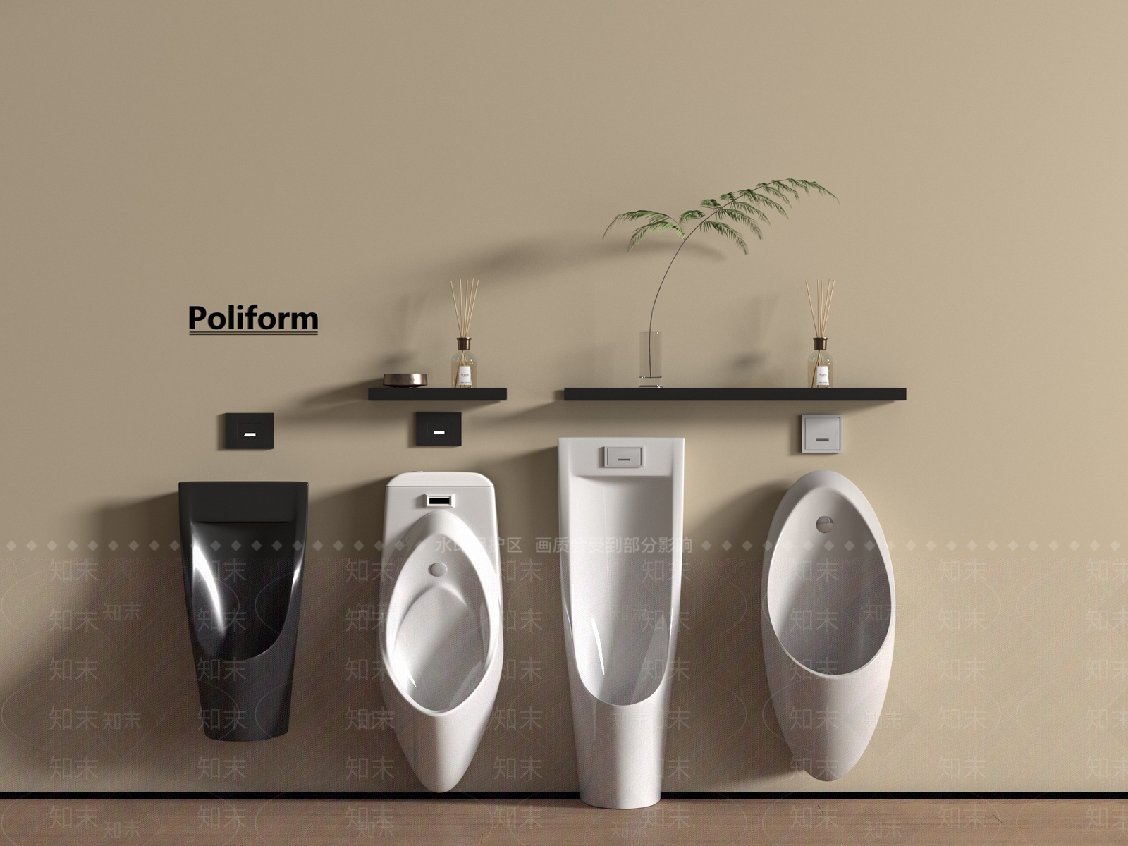 小便斗SU模型下载【ID:1198595550】