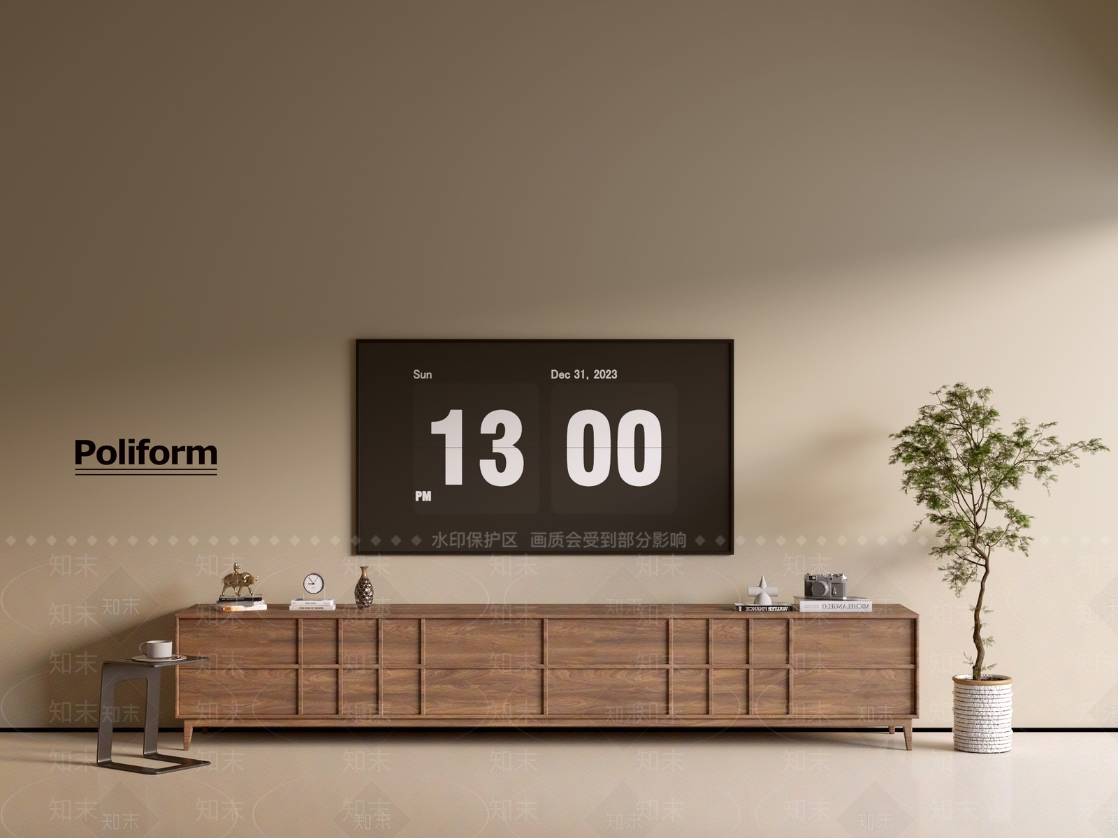 现代电视柜3D模型下载【ID:1198596358】