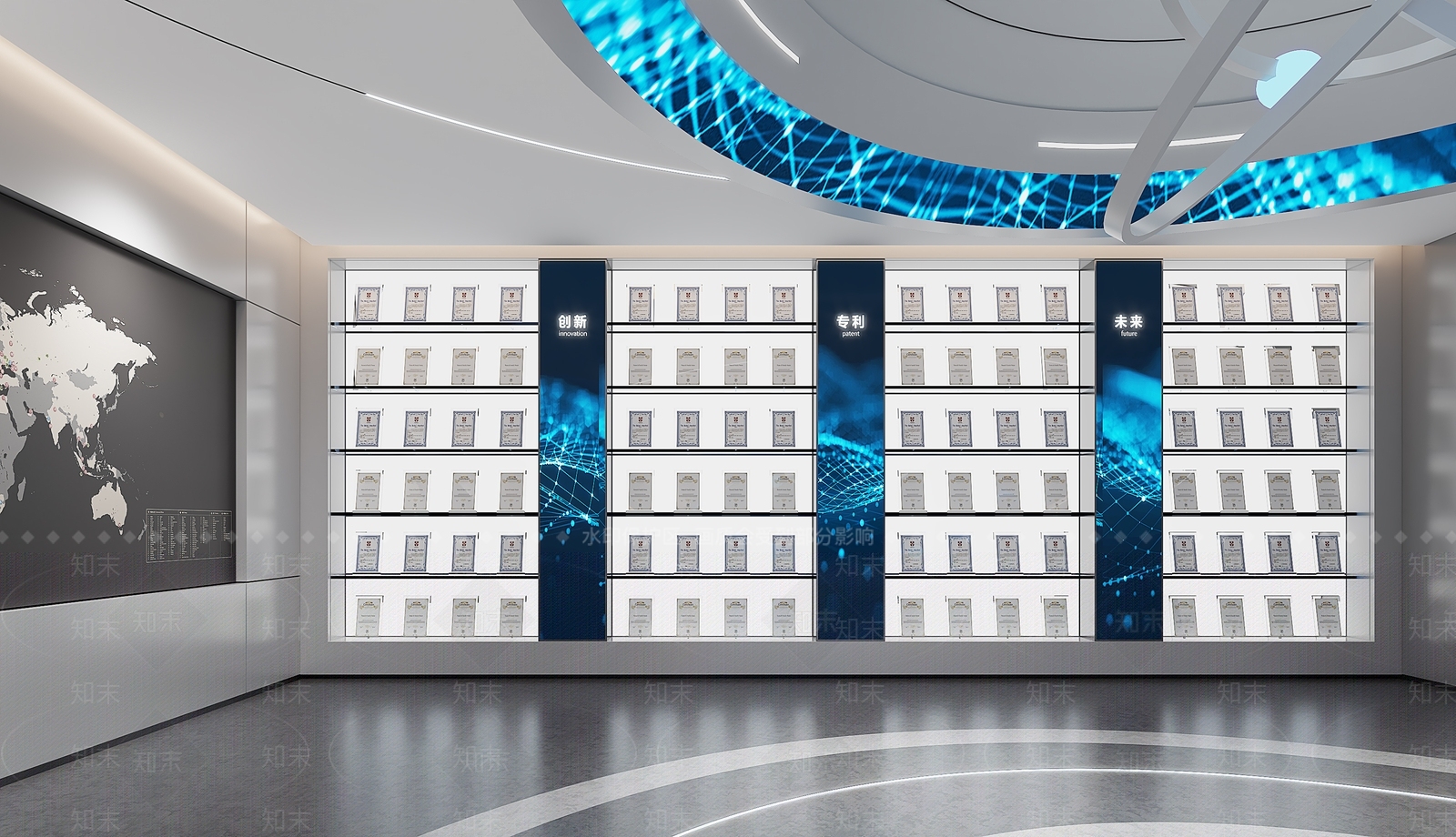 现代科技展厅3D模型下载【ID:1198601687】