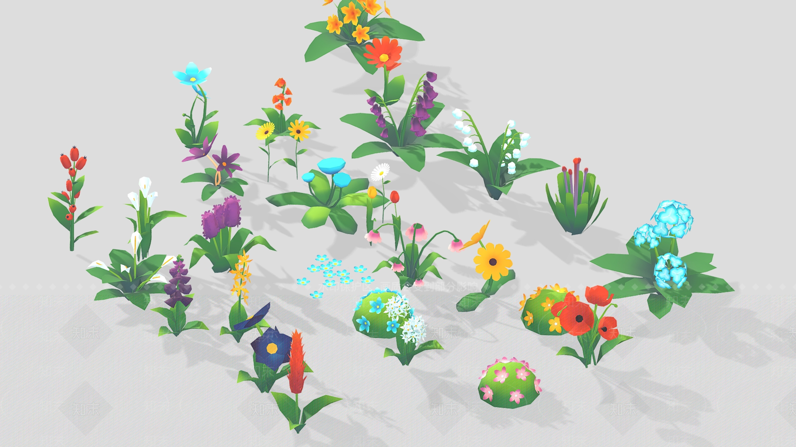 花草组合3D模型下载【ID:1198605035】