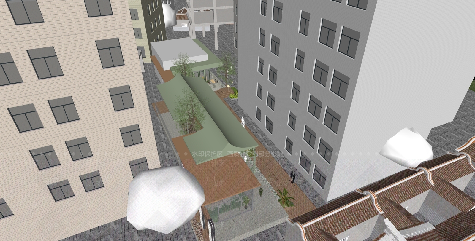 侘寂小公建SU模型下载【ID:1198606593】