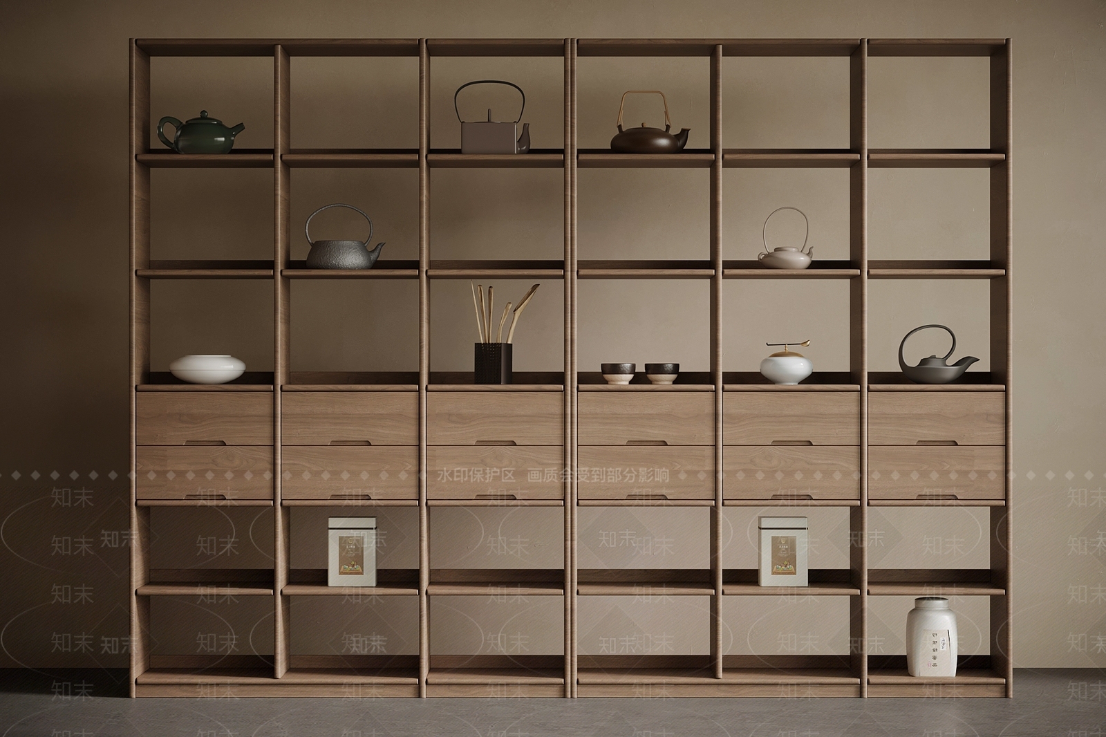 新中式博古架SU模型下载【ID:1198606596】