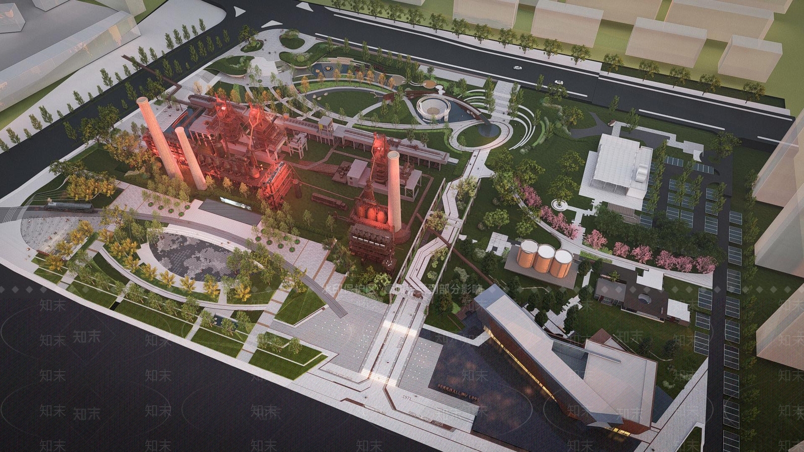 现代景观公园SU模型下载【ID:1198613208】