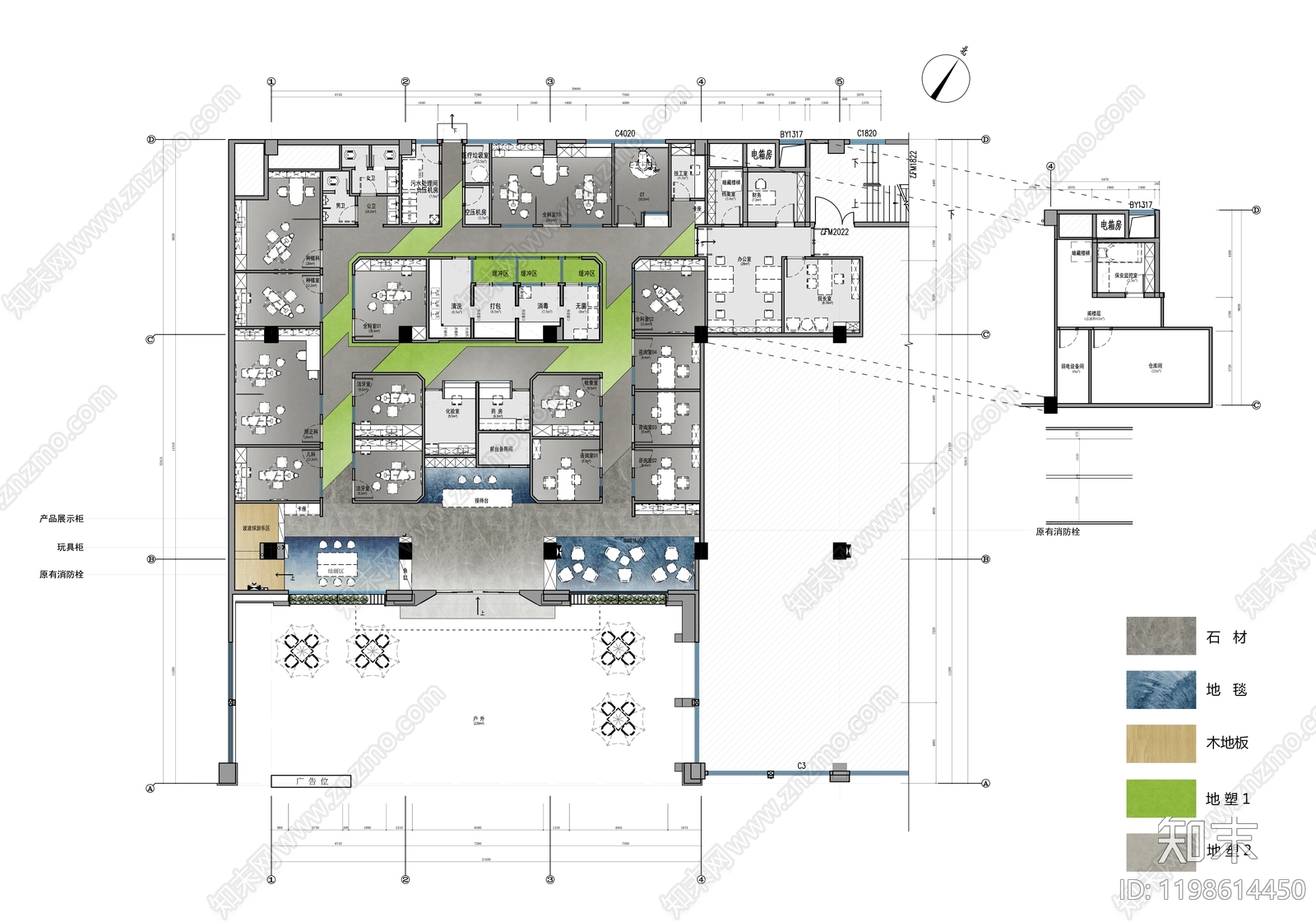 现代轻奢医院施工图下载【ID:1198614450】