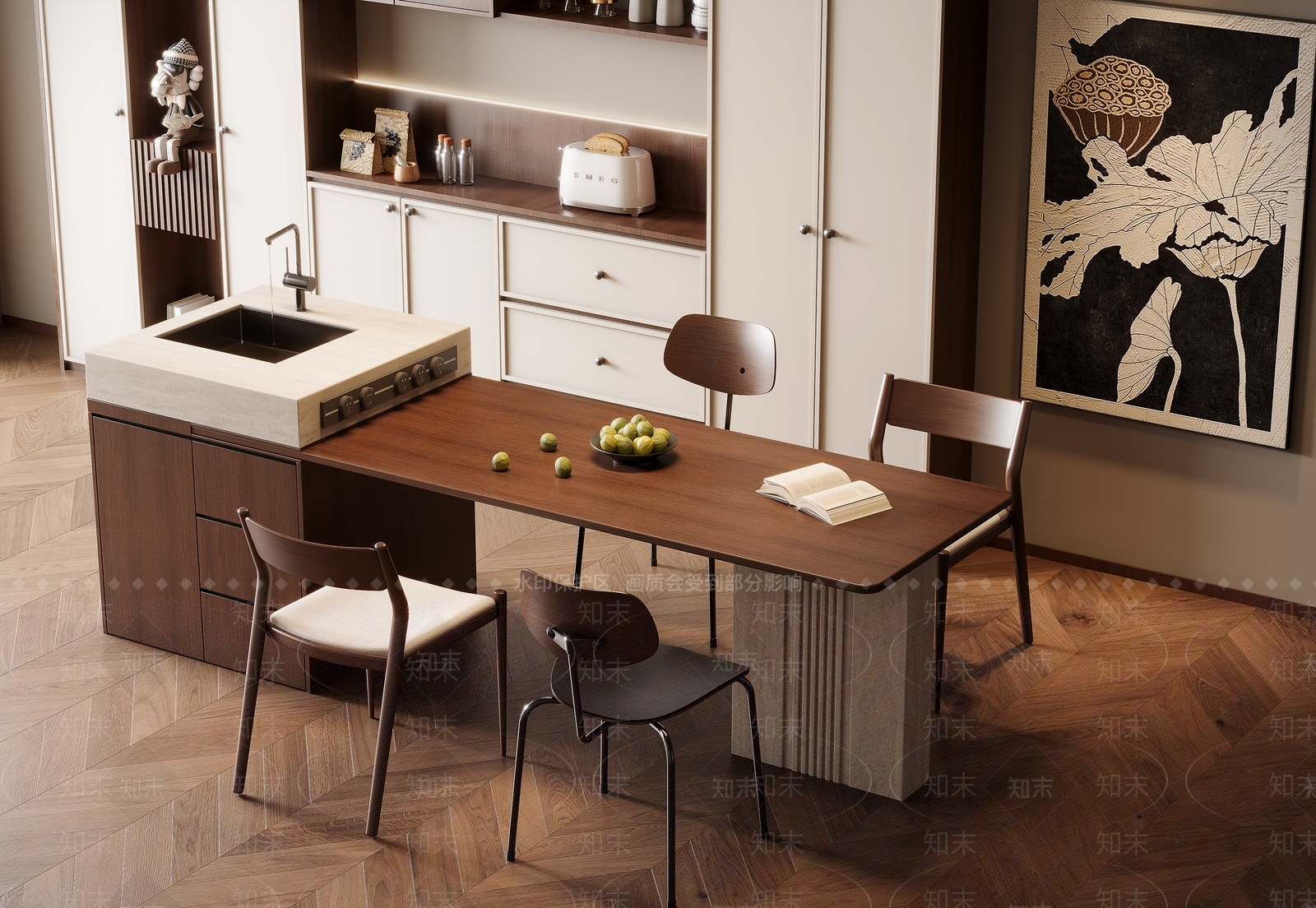 中古餐桌3D模型下载【ID:1198617688】