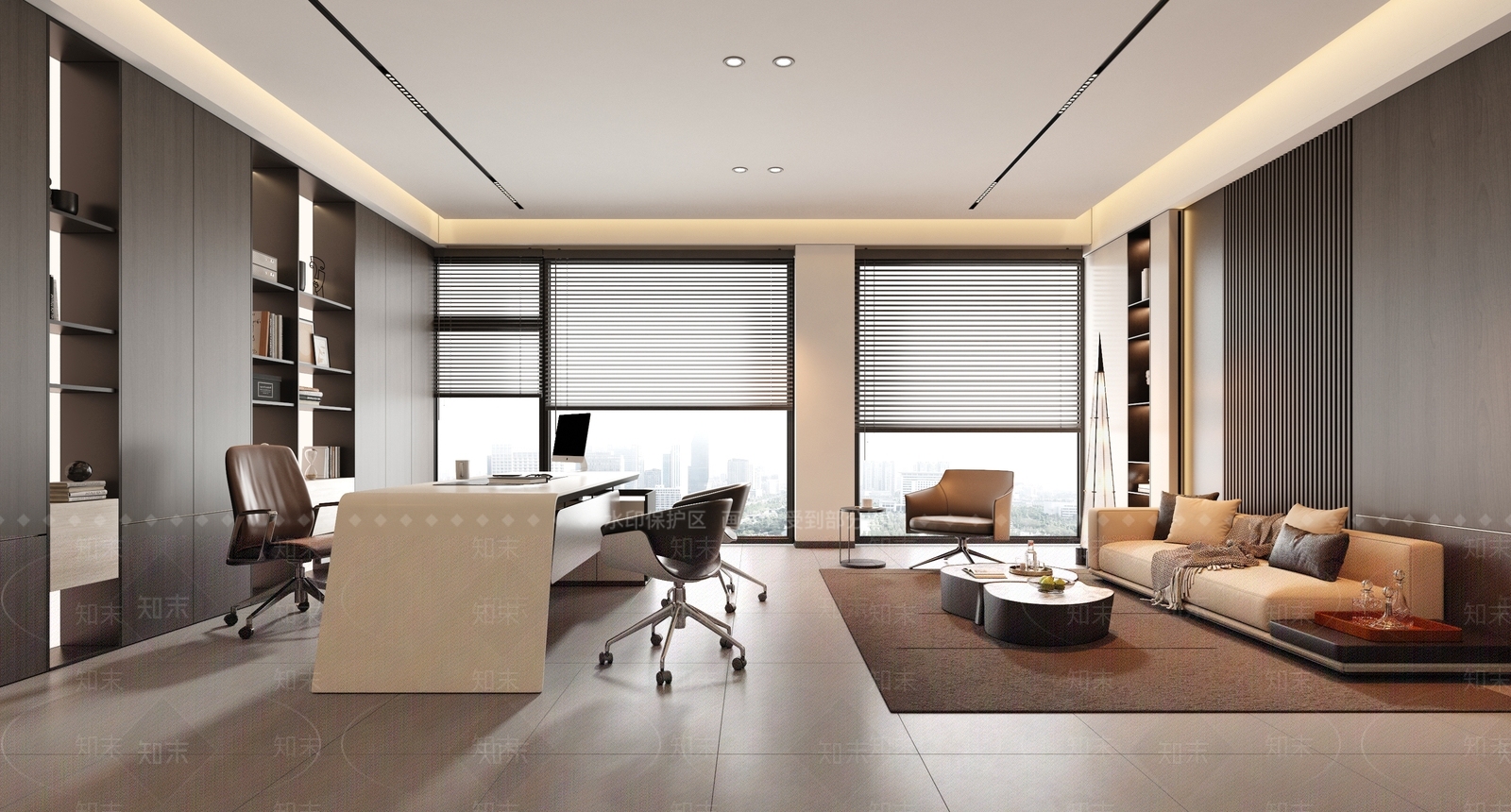 现代意式经理办公室3D模型下载【ID:1198621404】