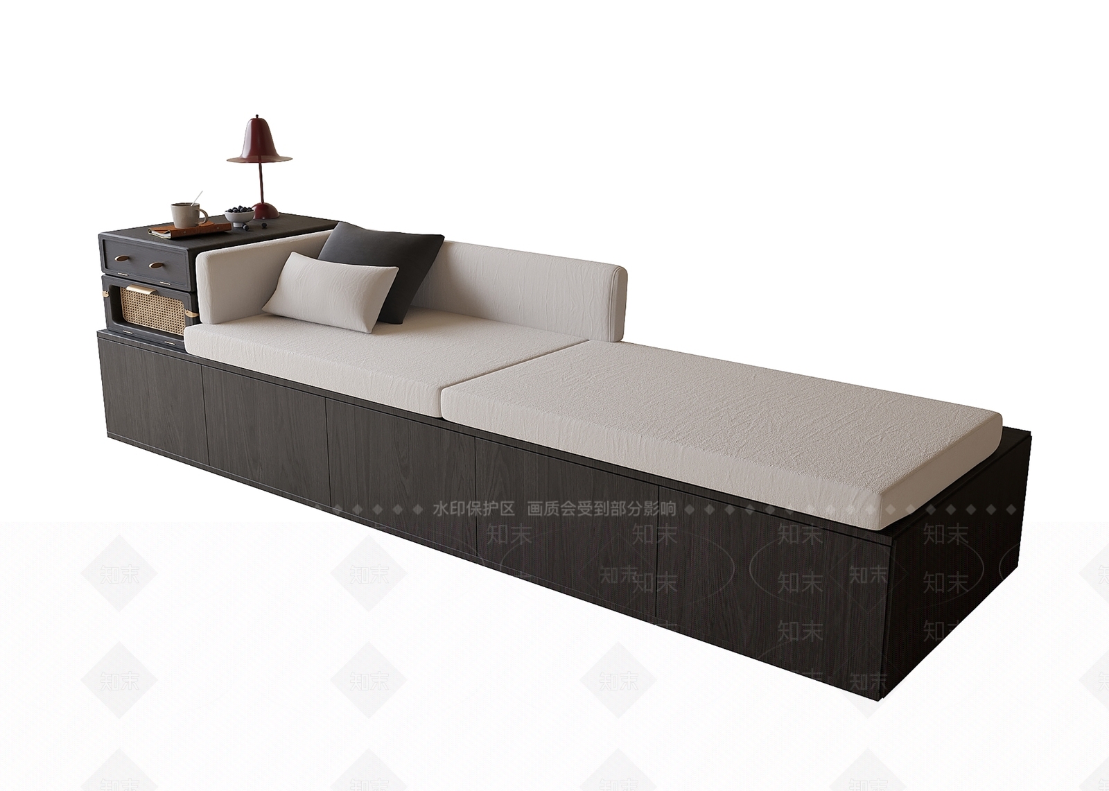 现代飘窗柜3D模型下载【ID:1198622089】