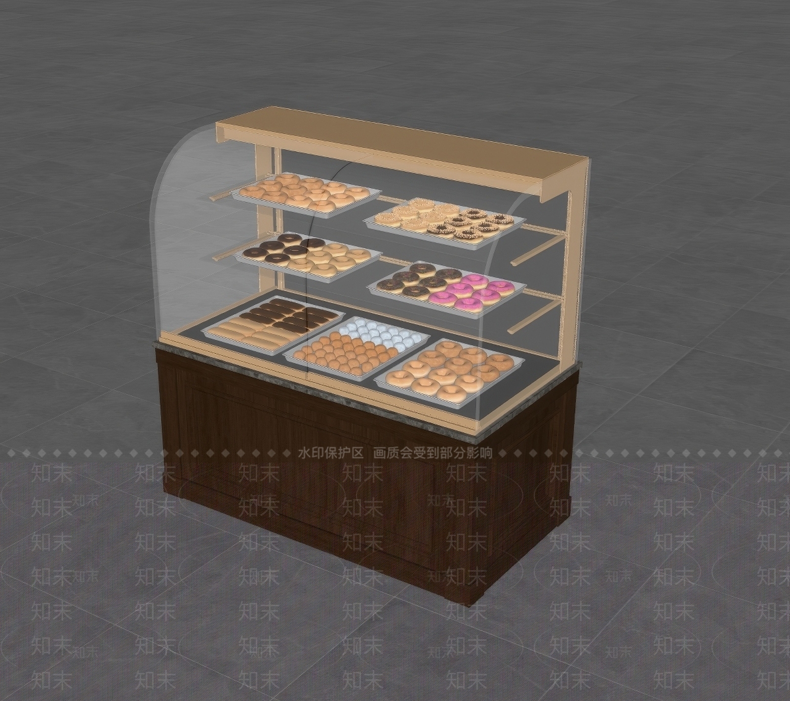 现代甜品面包店SU模型下载【ID:1198623038】