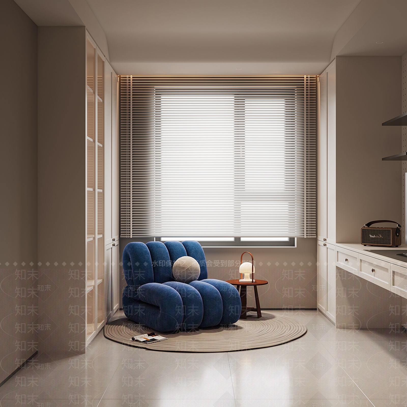 现代书房3D模型下载【ID:1198626409】