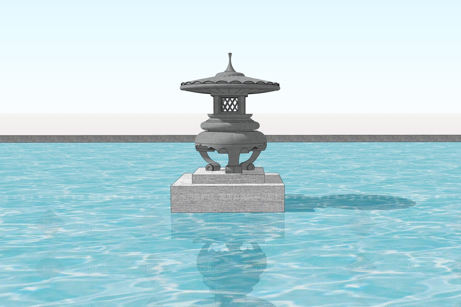 现代中式景观灯SU模型下载【ID:1198628315】
