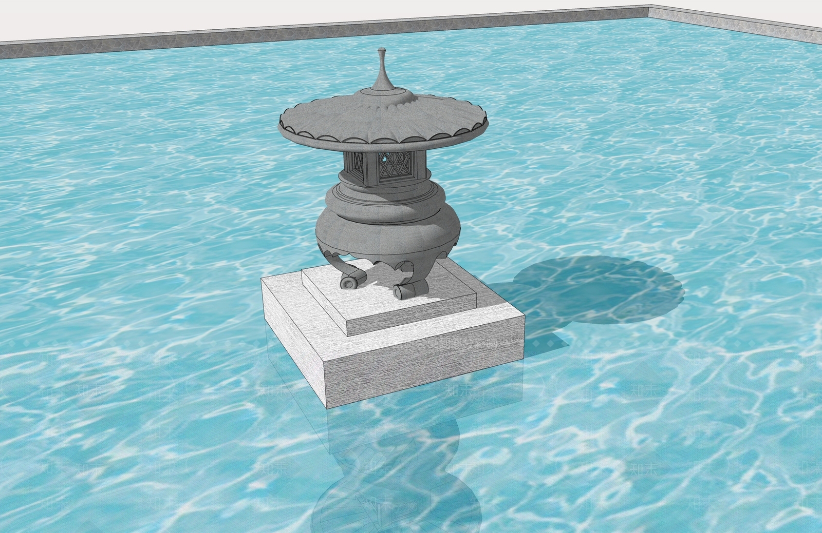 现代中式景观灯SU模型下载【ID:1198628315】