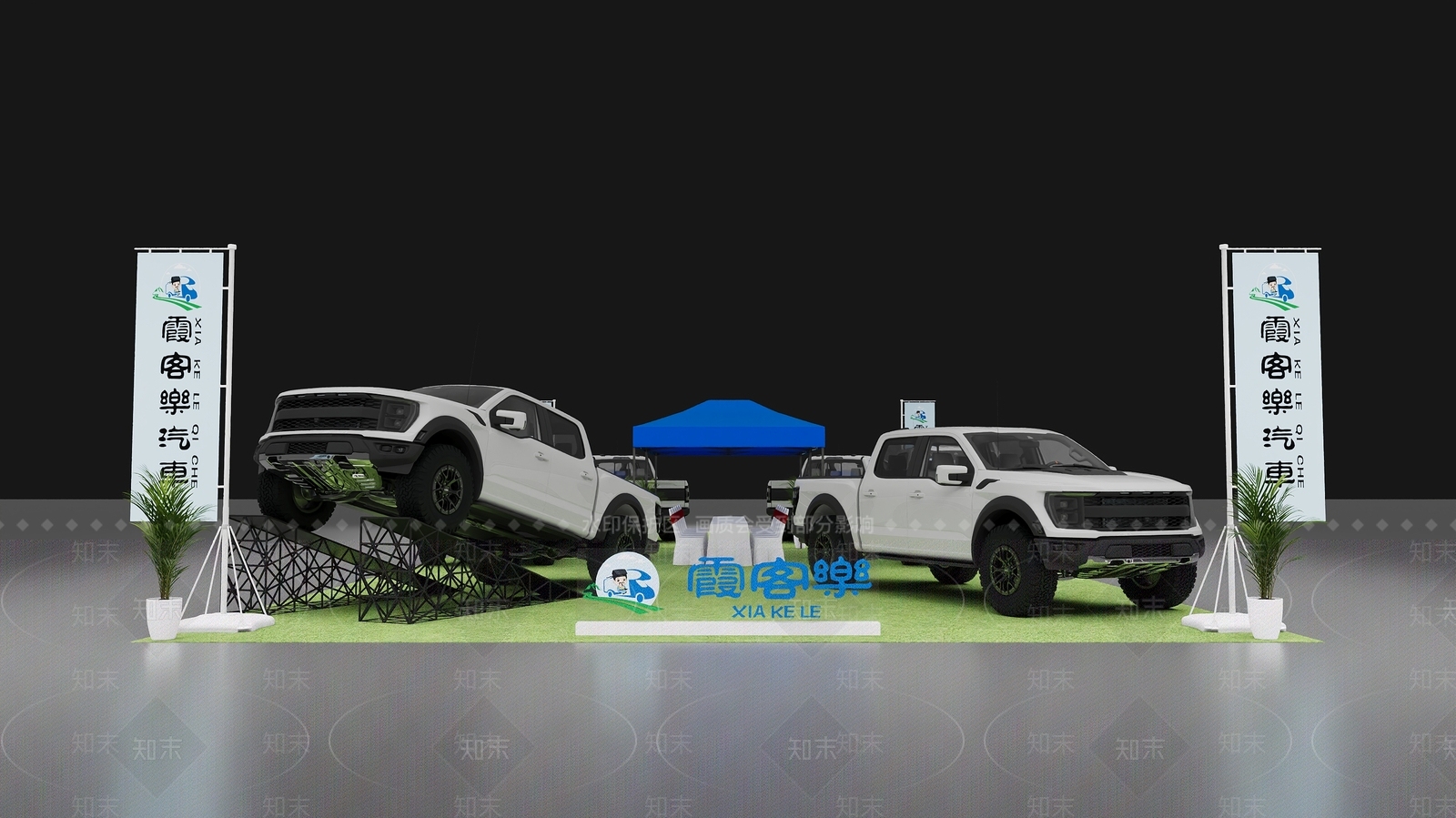 现代汽车展台3D模型下载【ID:1198636147】