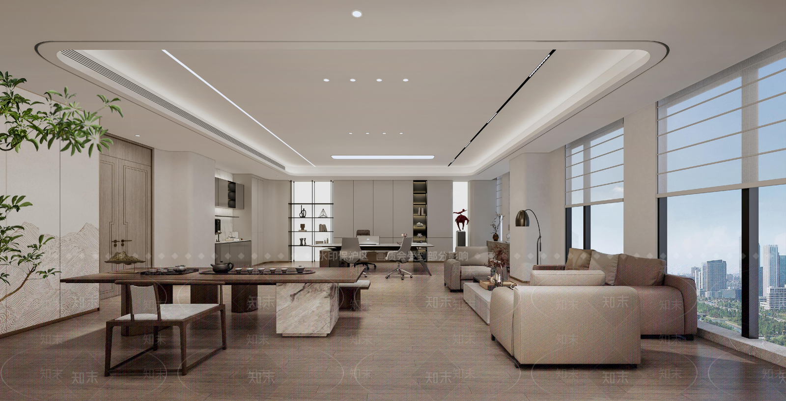 现代办公室SU模型下载【ID:1198639694】