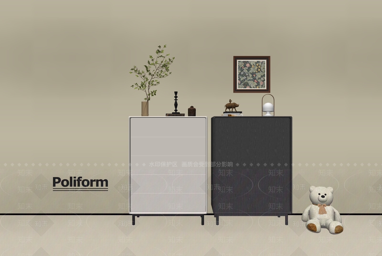 现代玄关柜SU模型下载【ID:1198641975】