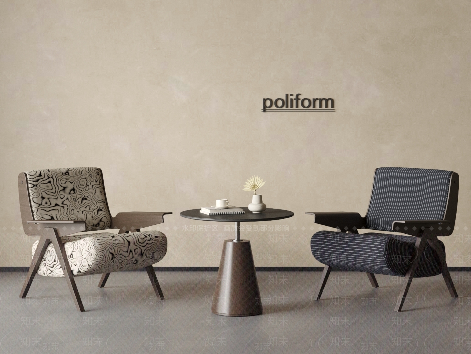 中古现代休闲桌椅3D模型下载【ID:1198643067】