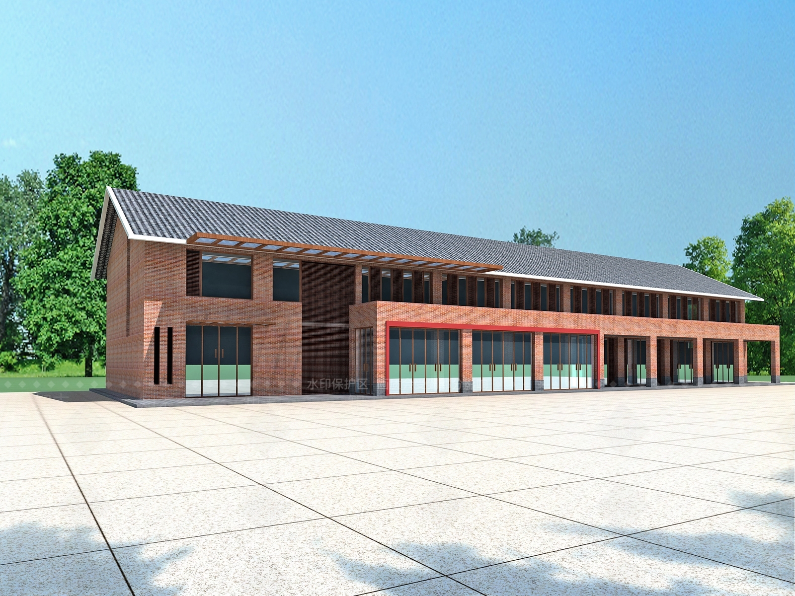 现代驿站3D模型下载【ID:1198646880】
