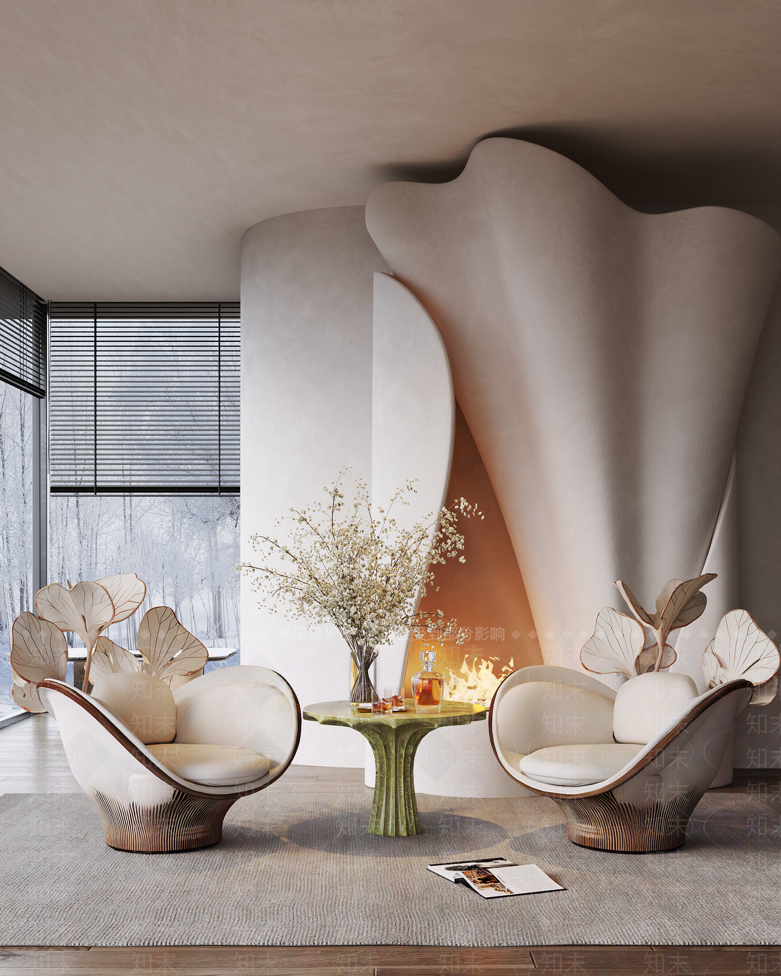 现代法式休闲椅3D模型下载【ID:1198650379】