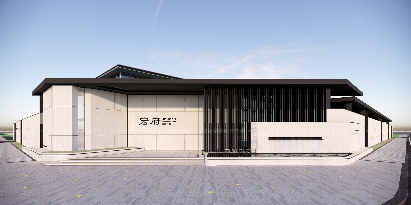 现代售楼处建筑SU模型下载【ID:1198650370】