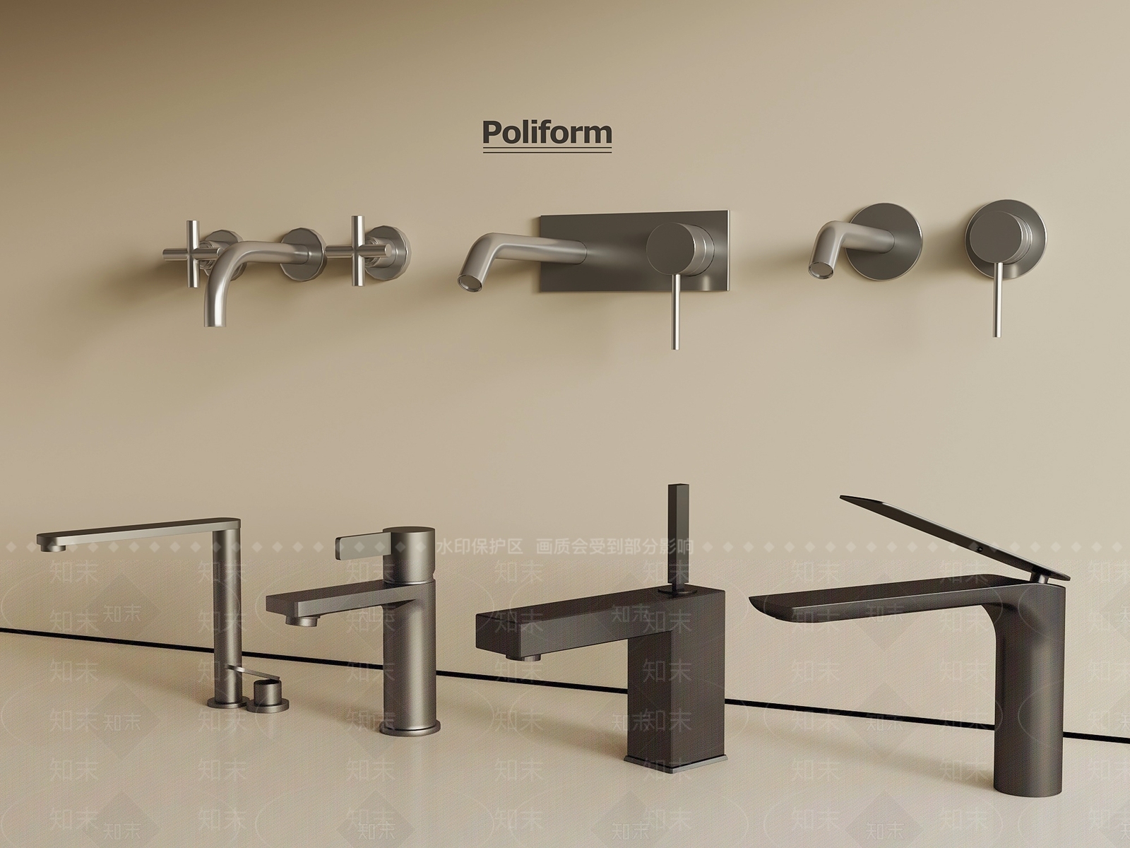 现代水龙头SU模型下载【ID:1198650771】