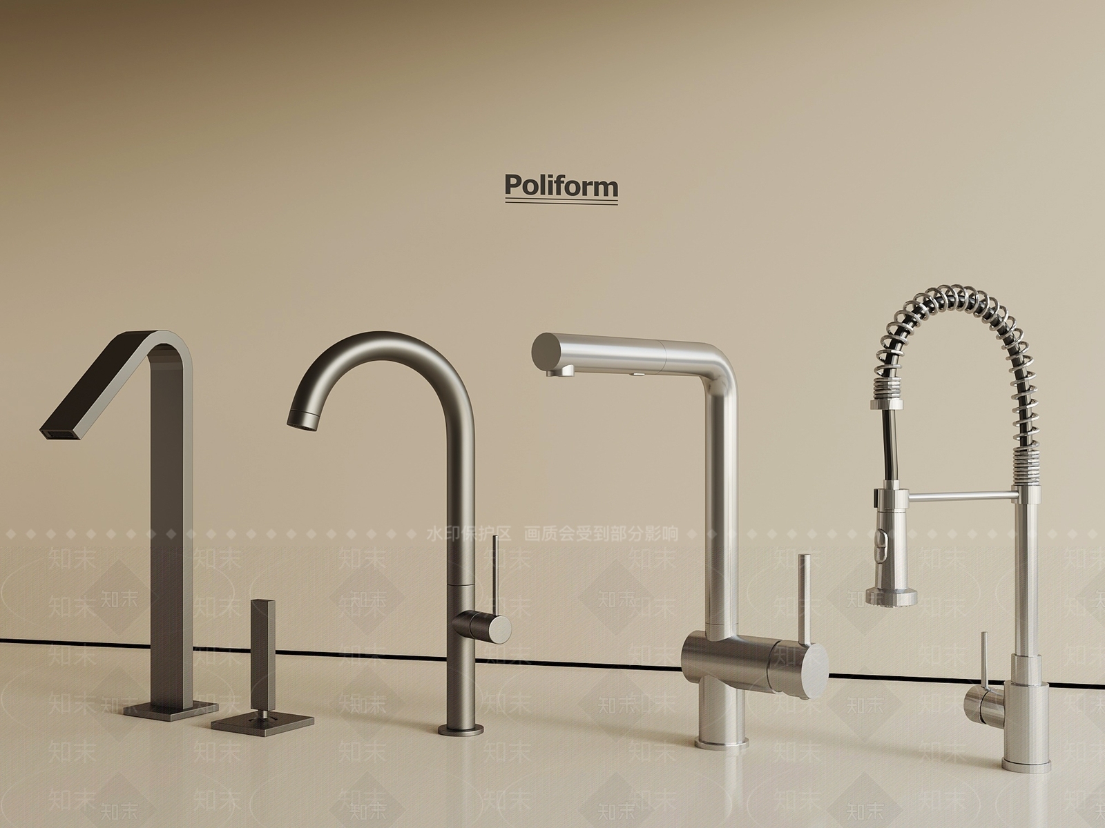 现代水龙头SU模型下载【ID:1198652038】