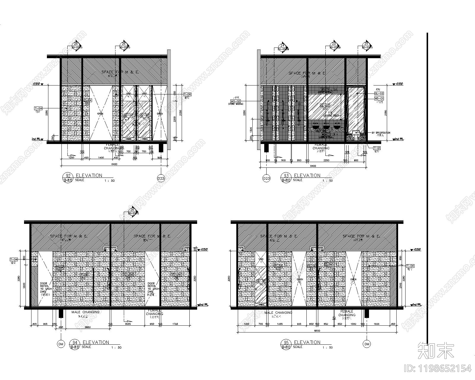 现代会所cad施工图下载【ID:1198652154】