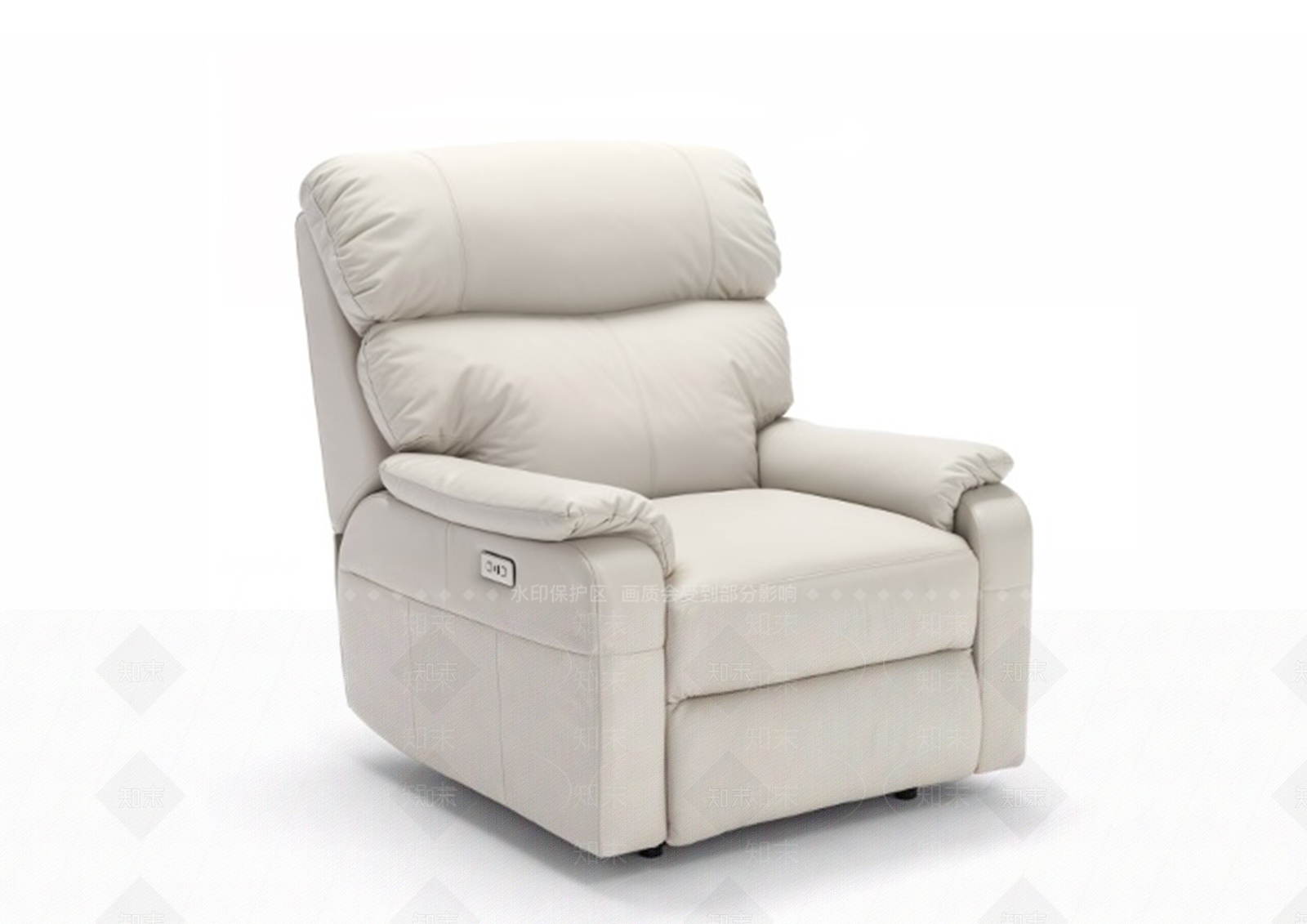 现代奶油单人沙发SU模型下载【ID:1198654272】