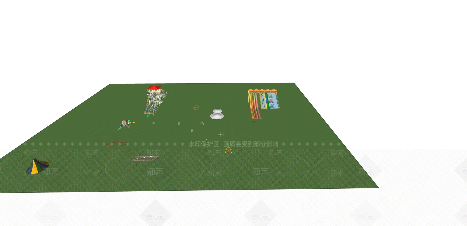 现代儿童游乐区SU模型下载【ID:1198654407】