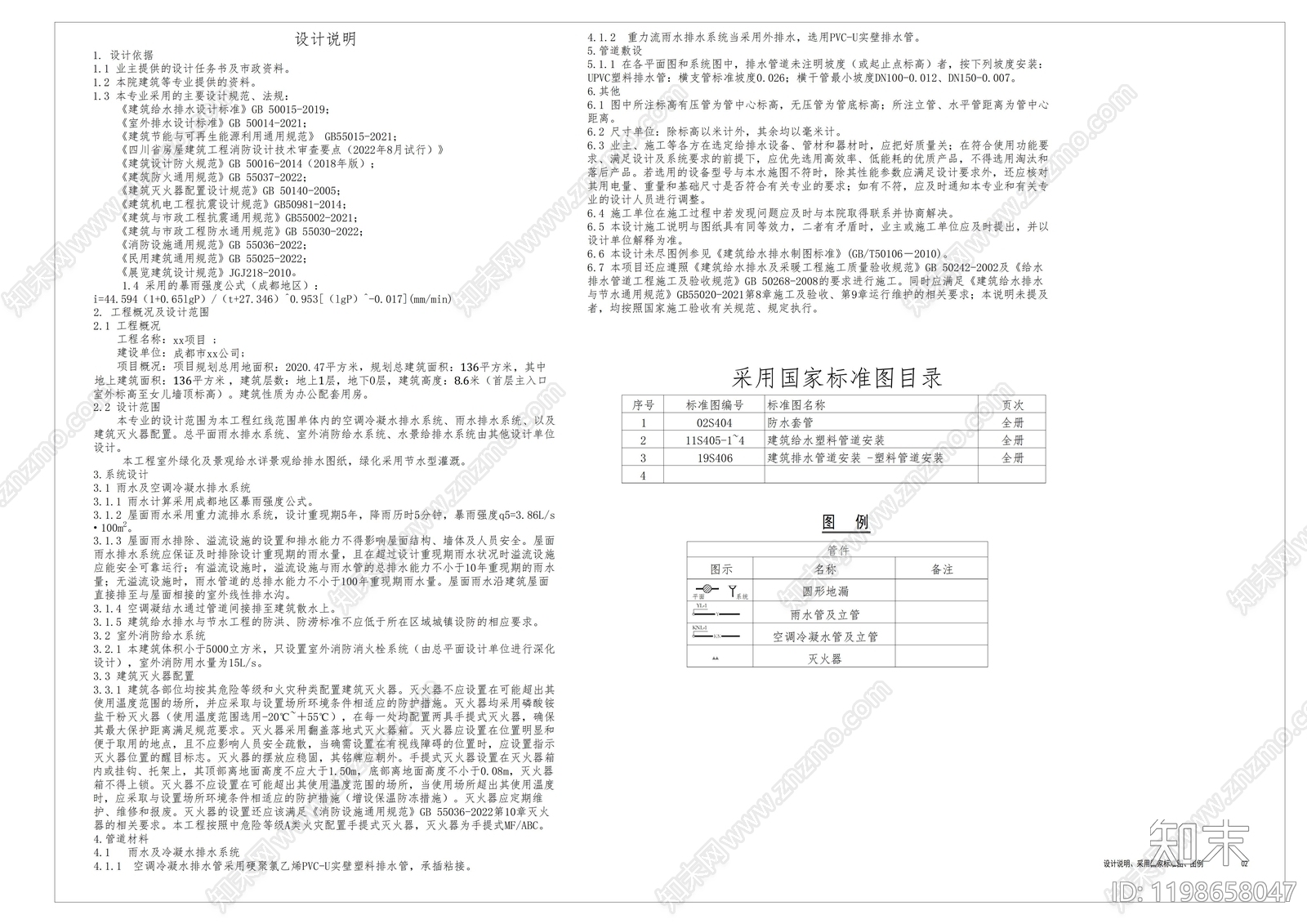 建筑给排水施工图下载【ID:1198658047】