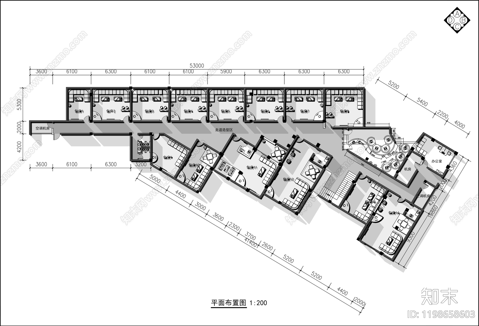 现代KTVcad施工图下载【ID:1198658603】