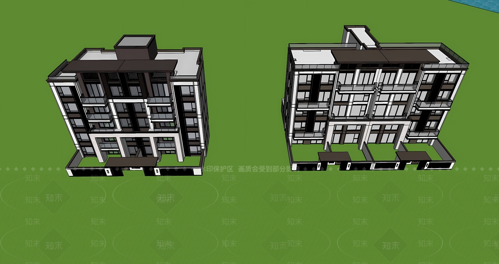新中式别墅SU模型下载【ID:1198660897】