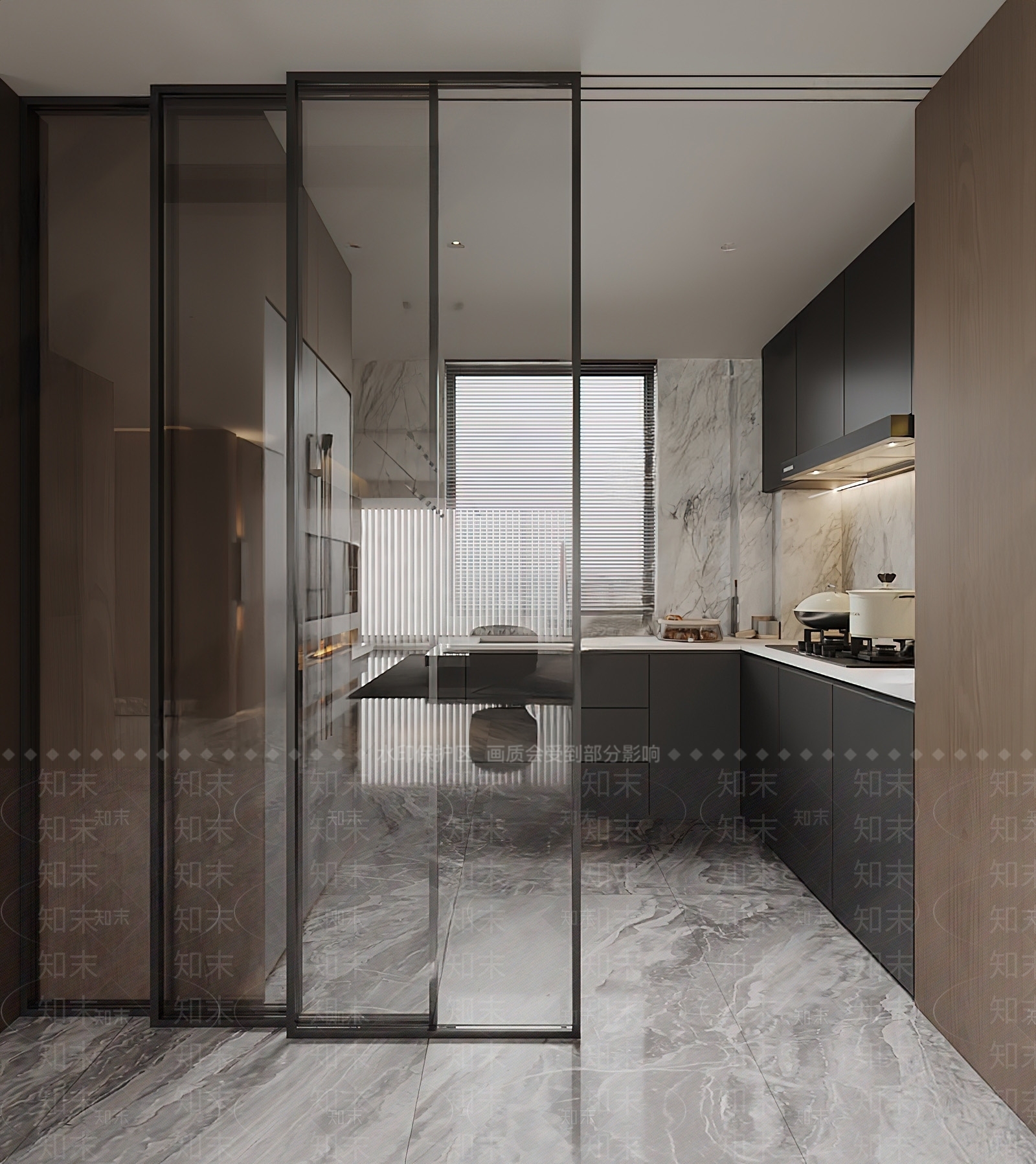 现代意式推拉门SU模型下载【ID:1198660941】