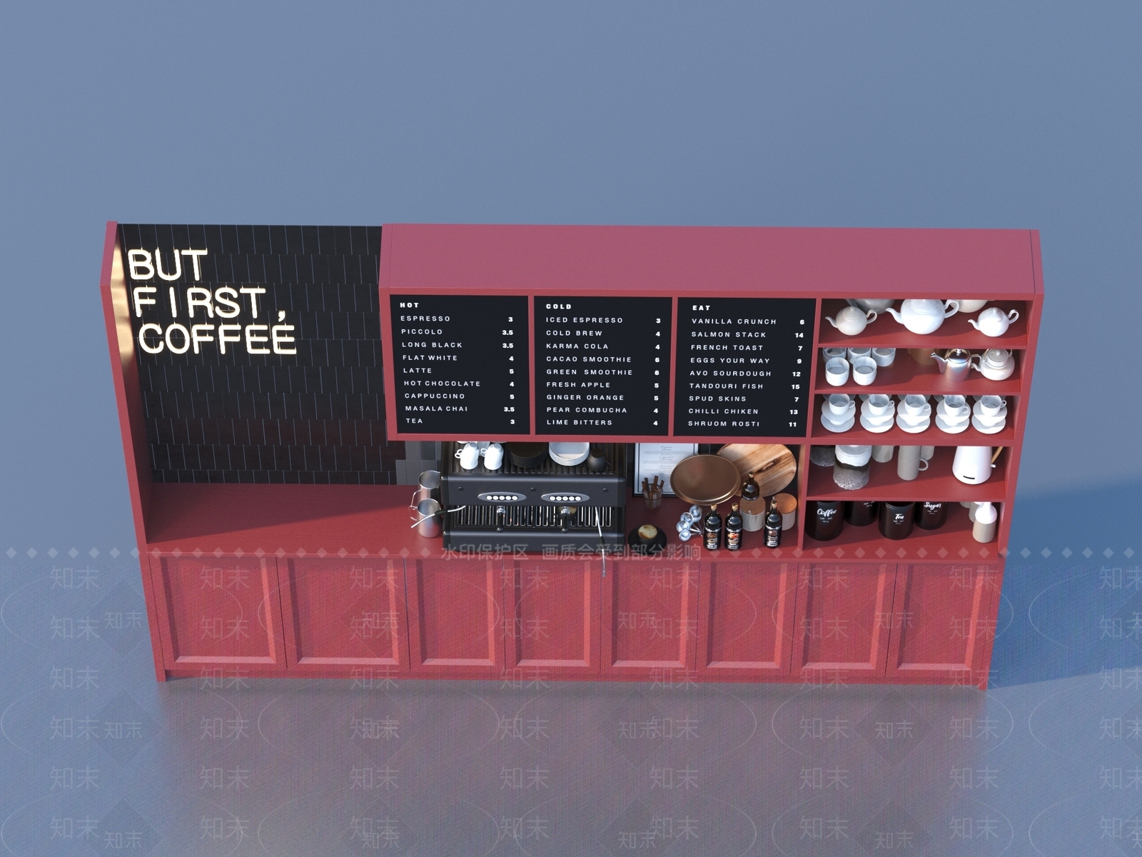 现代酒柜3D模型下载【ID:1198662453】
