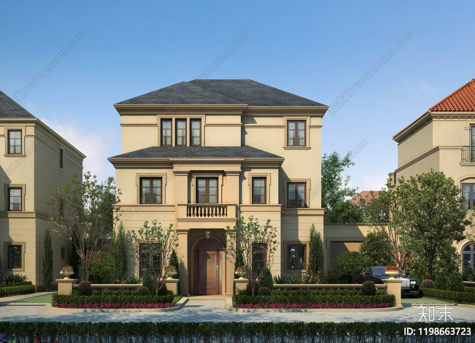 法式意式别墅建筑施工图下载【ID:1198663723】