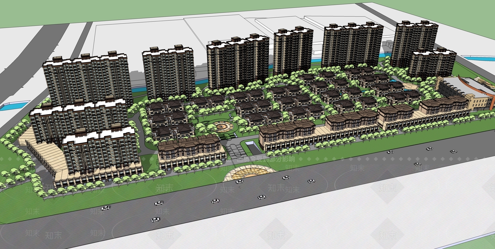欧式多层住宅SU模型下载【ID:1198667930】