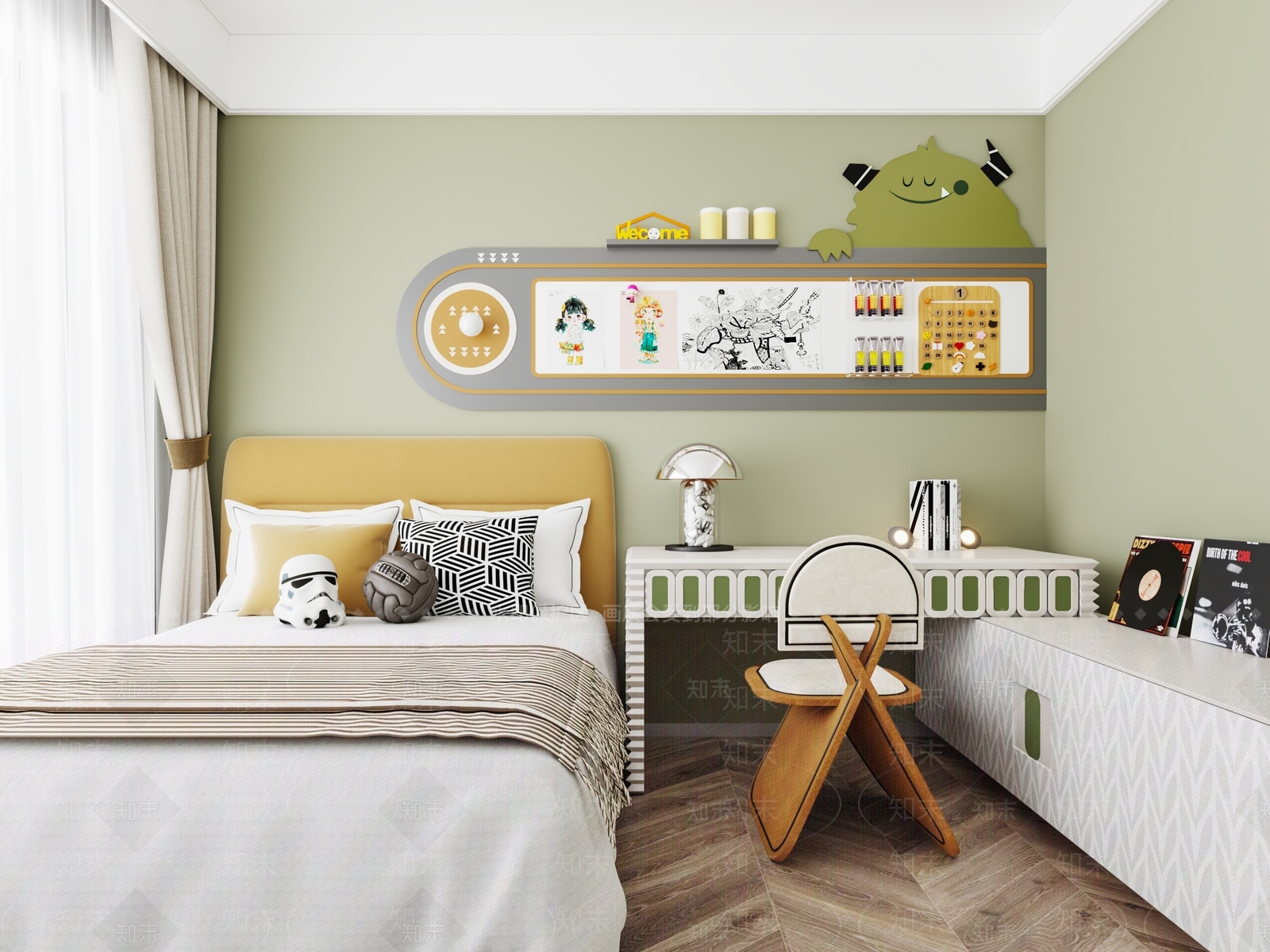 现代家居卧室3D模型下载【ID:1198667889】