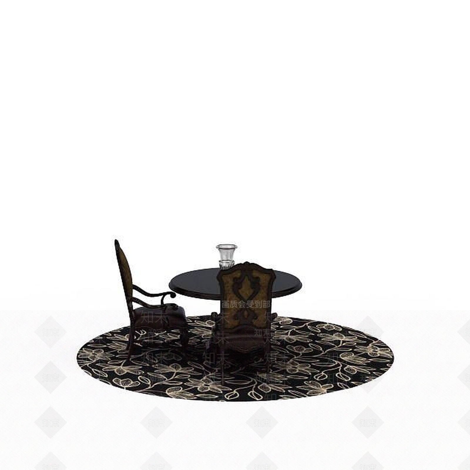 现代餐厅桌椅3D模型下载【ID:1198668245】