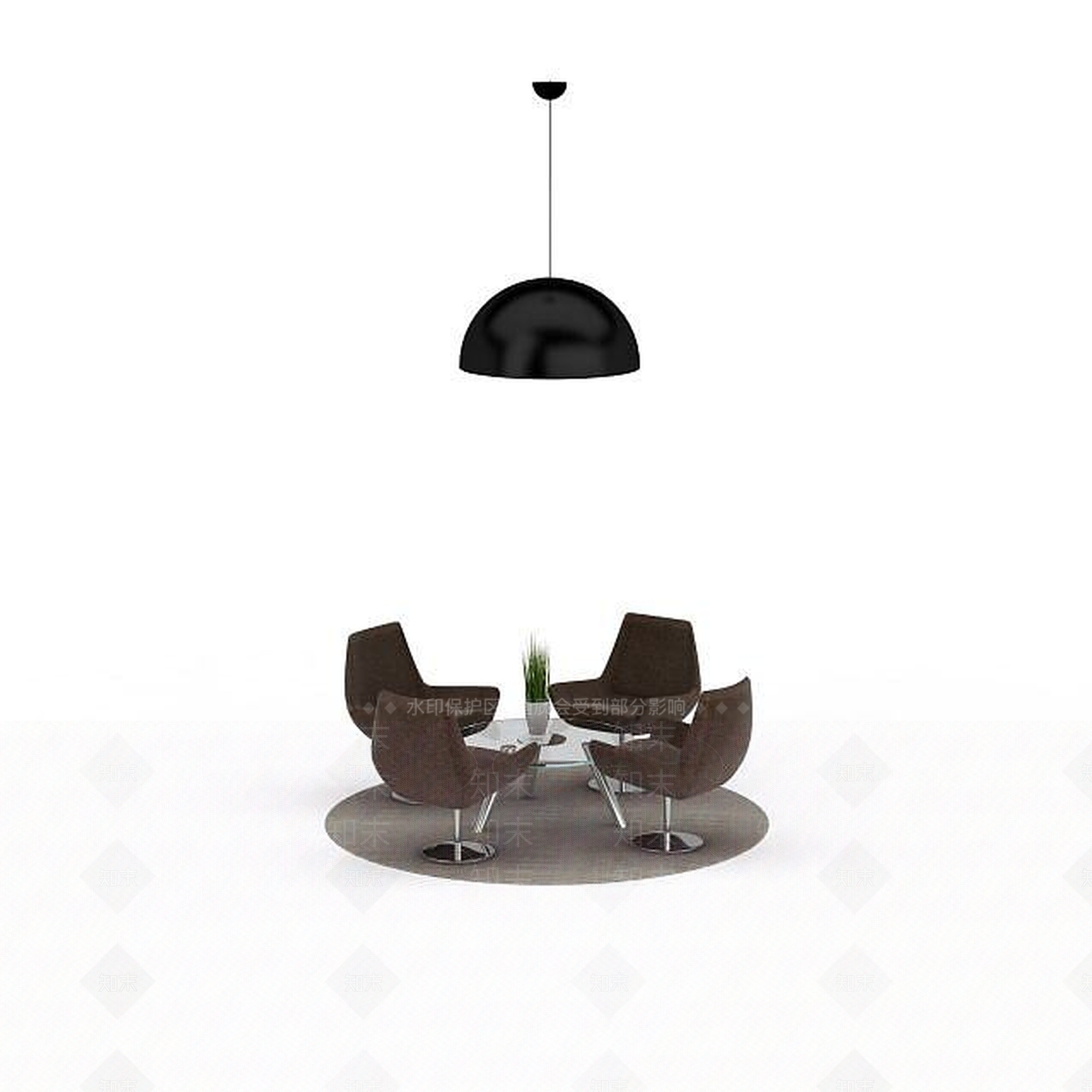 现代室内桌椅组合3D模型下载【ID:1198668494】