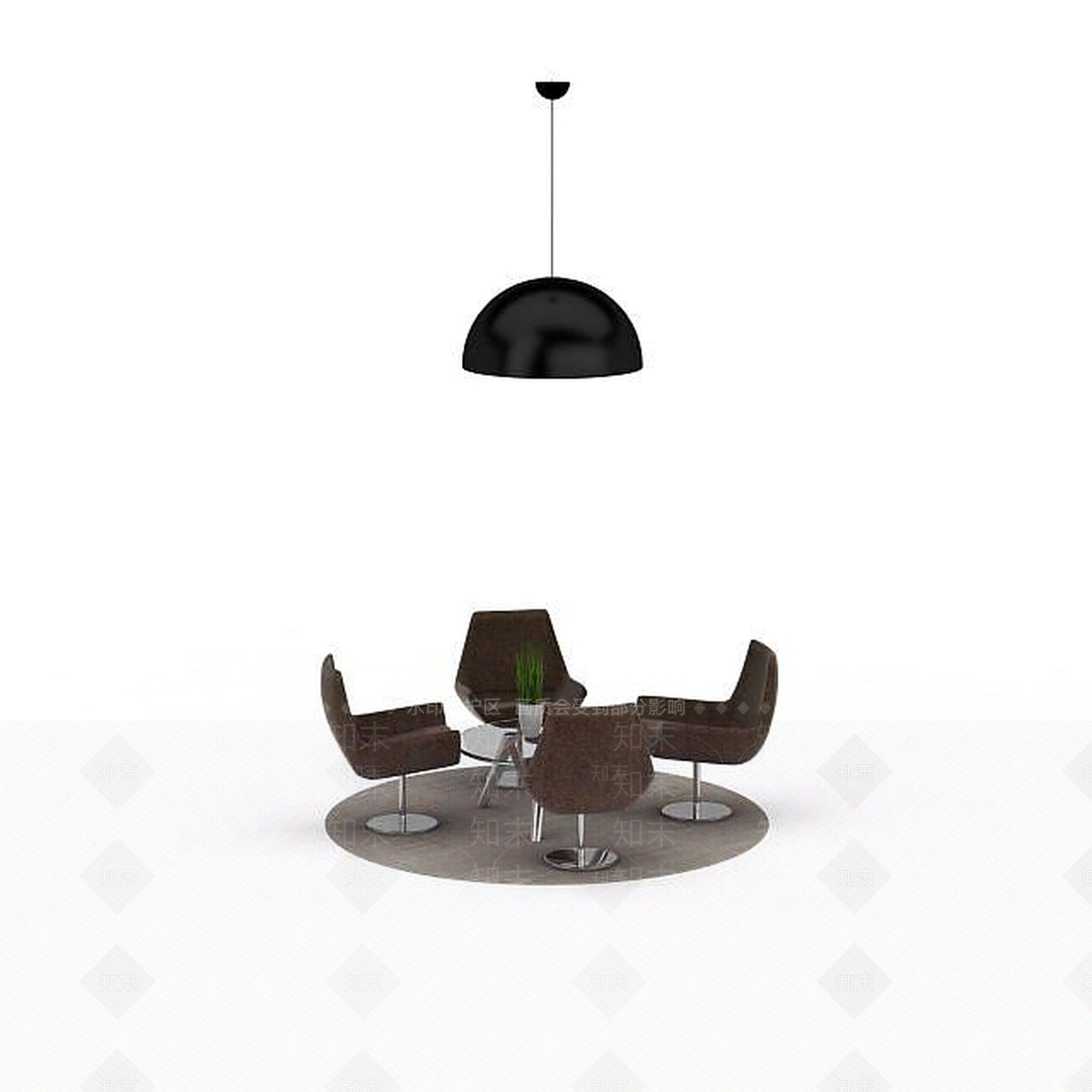 现代室内桌椅组合3D模型下载【ID:1198668494】