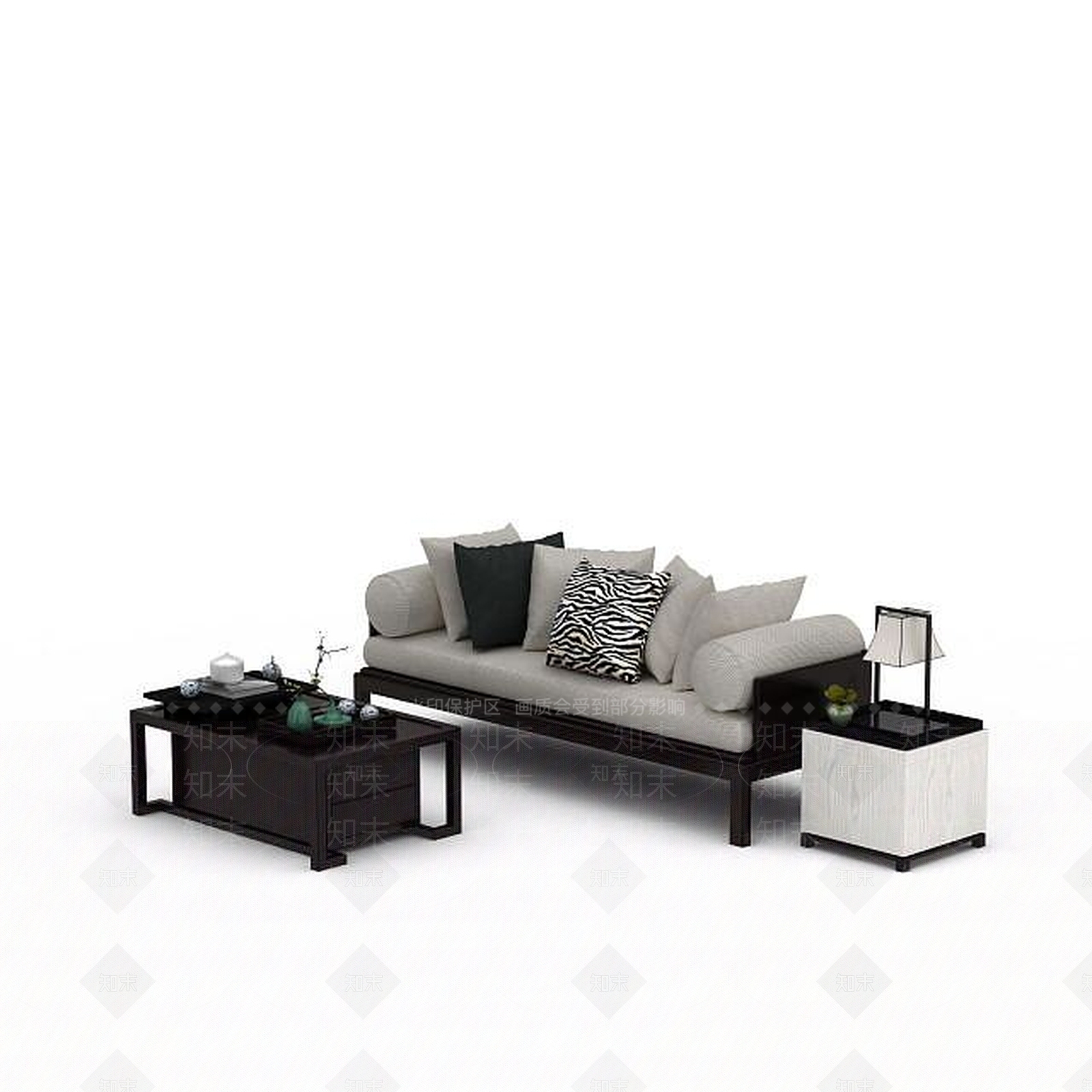 现代室内双人沙发3D模型下载【ID:1198669183】