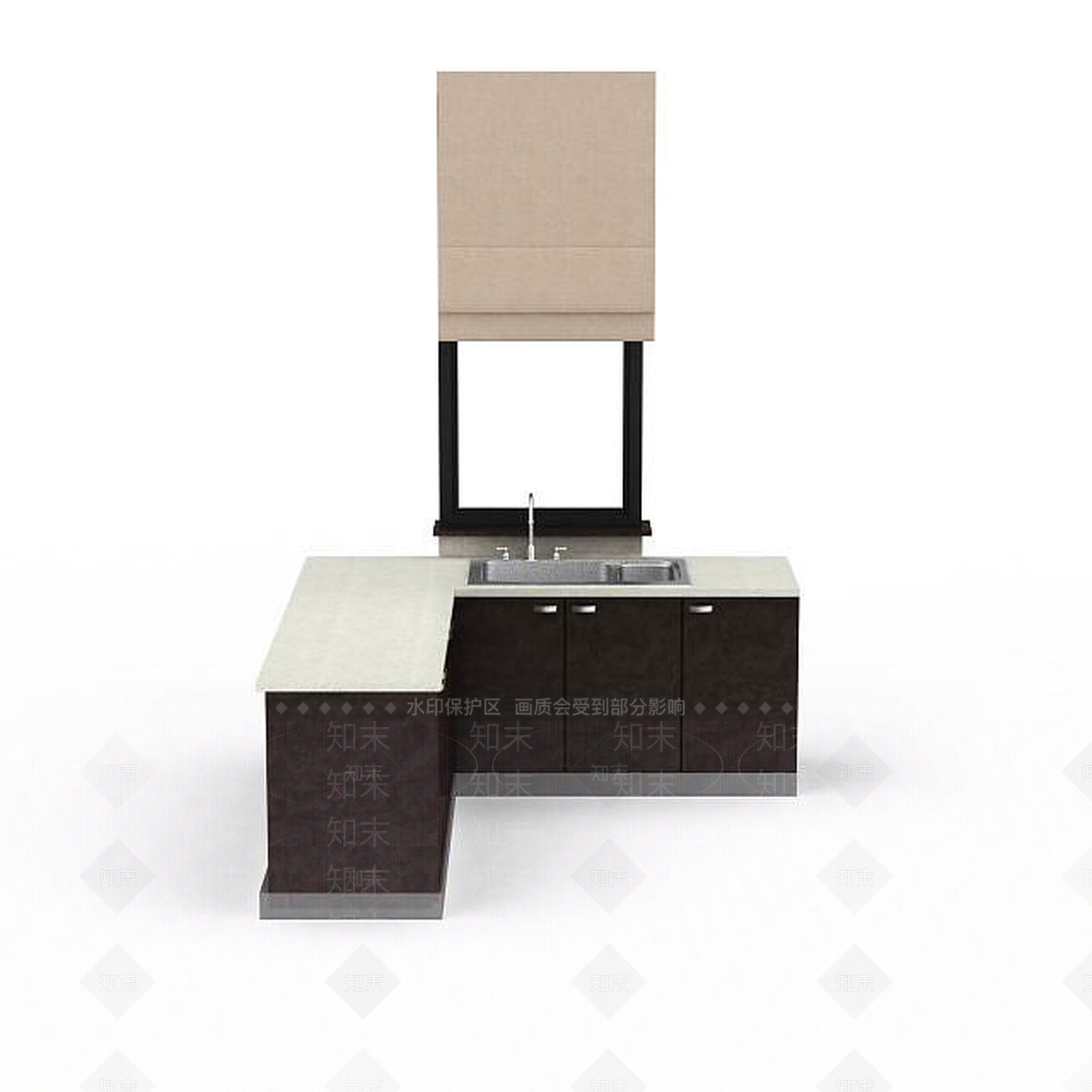 现代厨房橱柜3D模型下载【ID:1198669825】