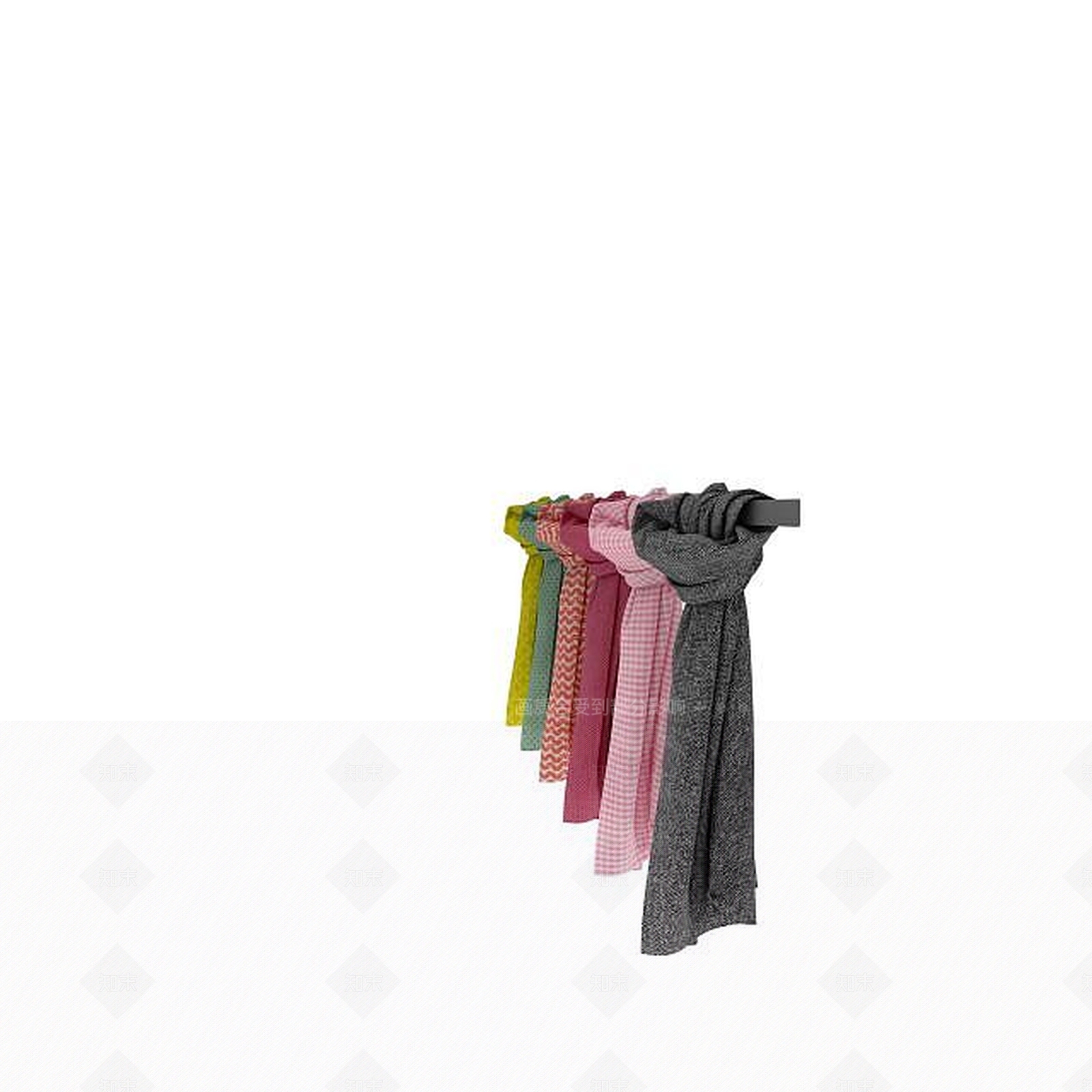 现代多种款式围巾3D模型下载【ID:1198670846】