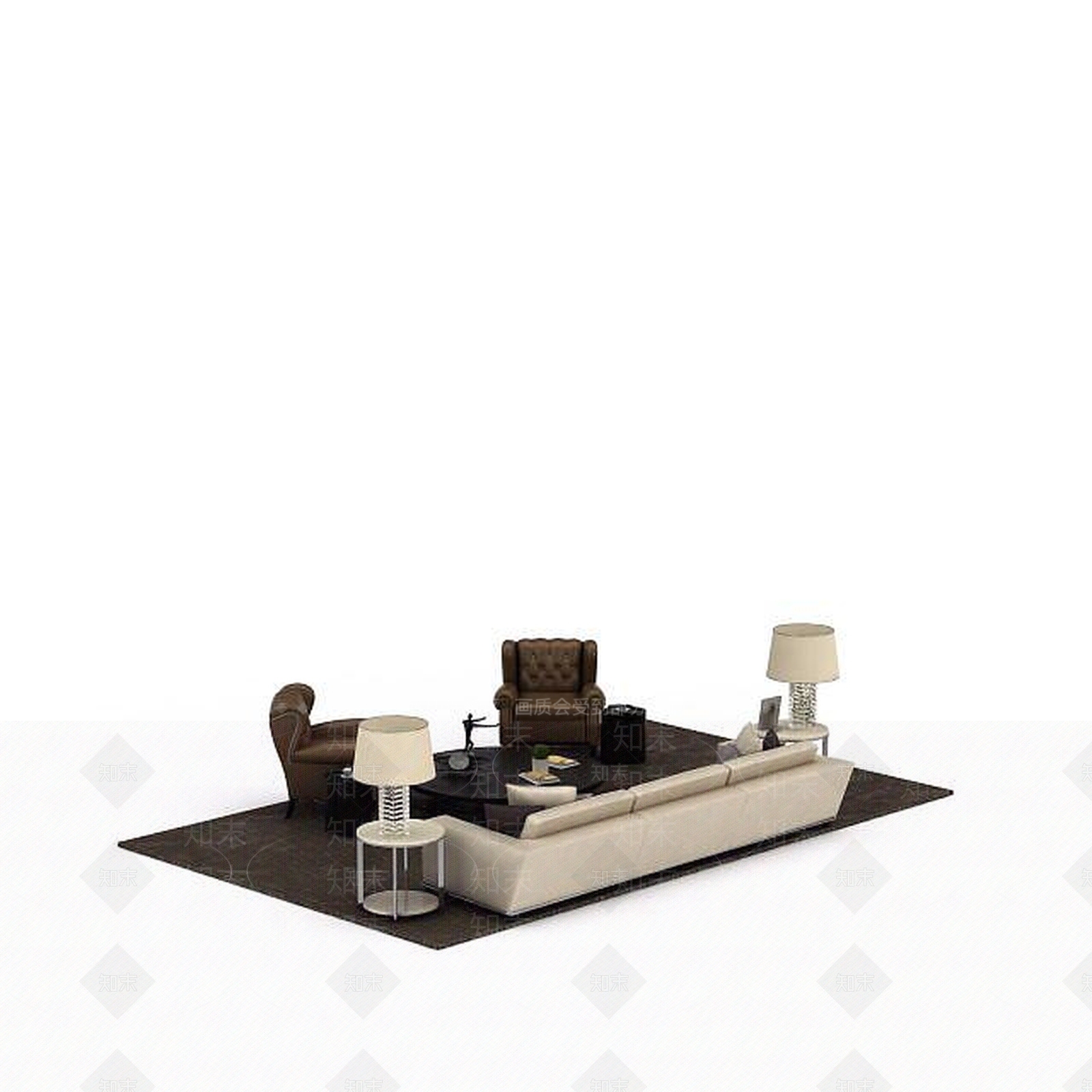 欧式古典欧式沙发茶几组合3D模型下载【ID:1198671784】
