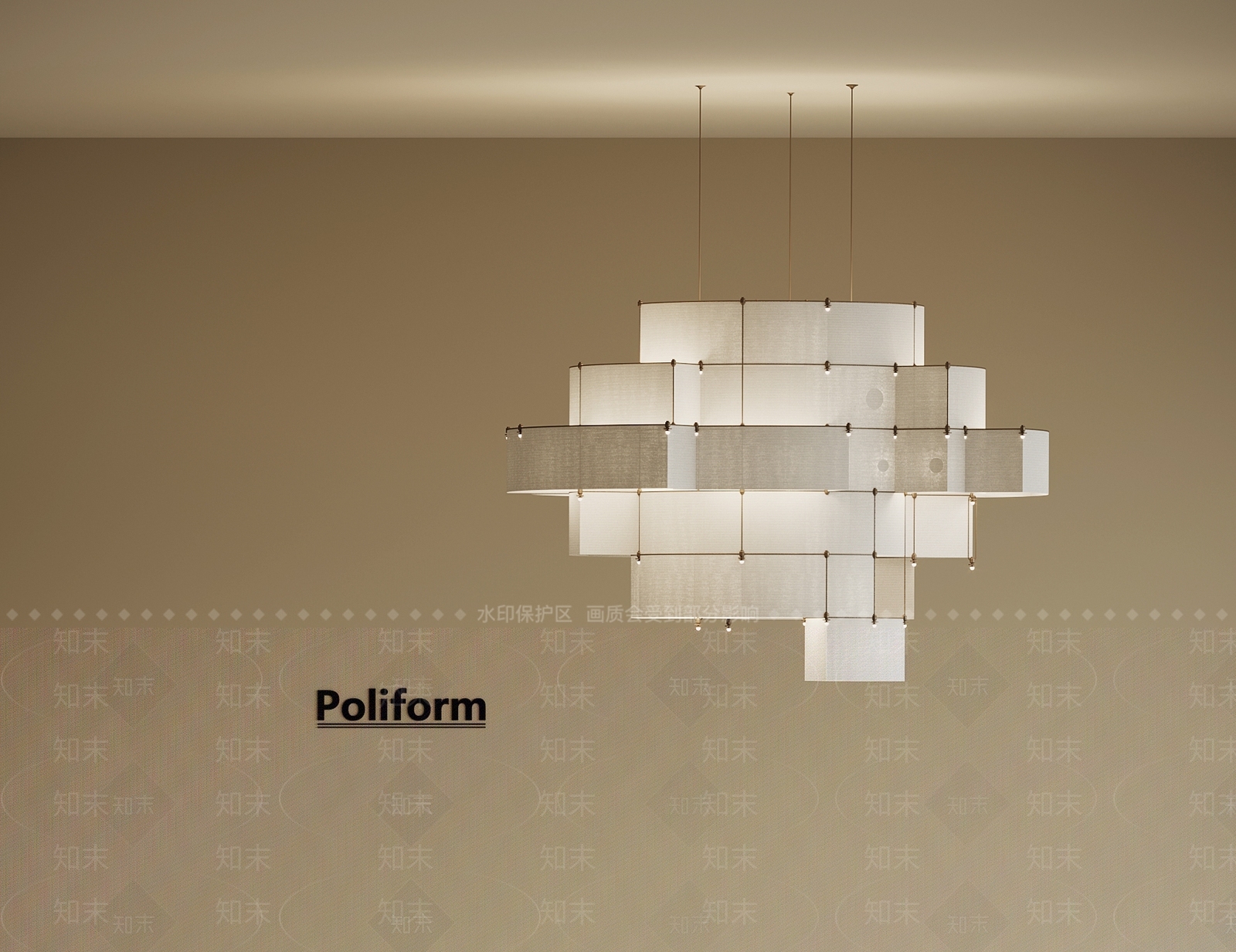 现代吊灯SU模型下载【ID:1198672070】