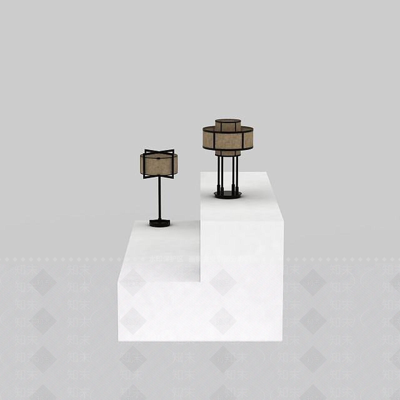 现代中国风台灯3D模型下载【ID:1198672083】
