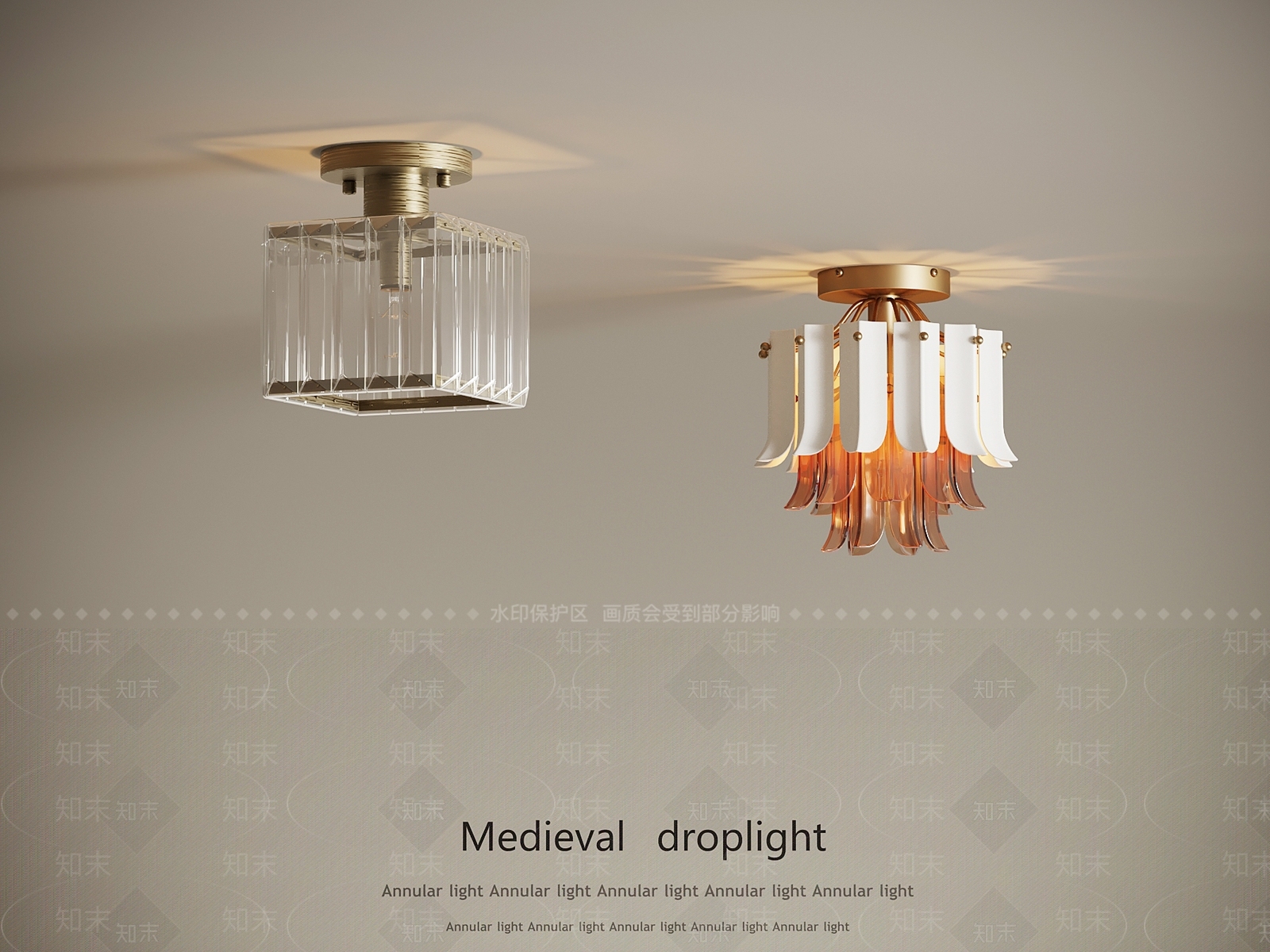 现代吸顶灯SU模型下载【ID:1198673744】